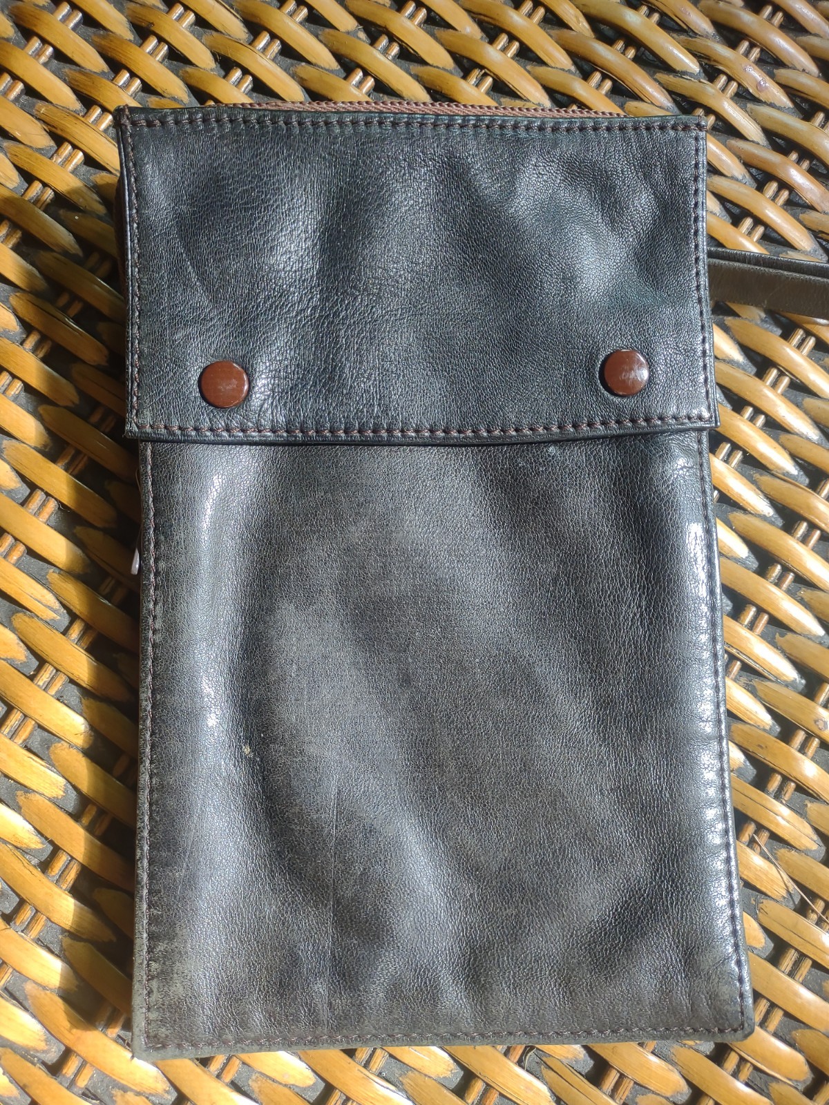 Leather Wristlet Vintage Harrods made in France bag mens