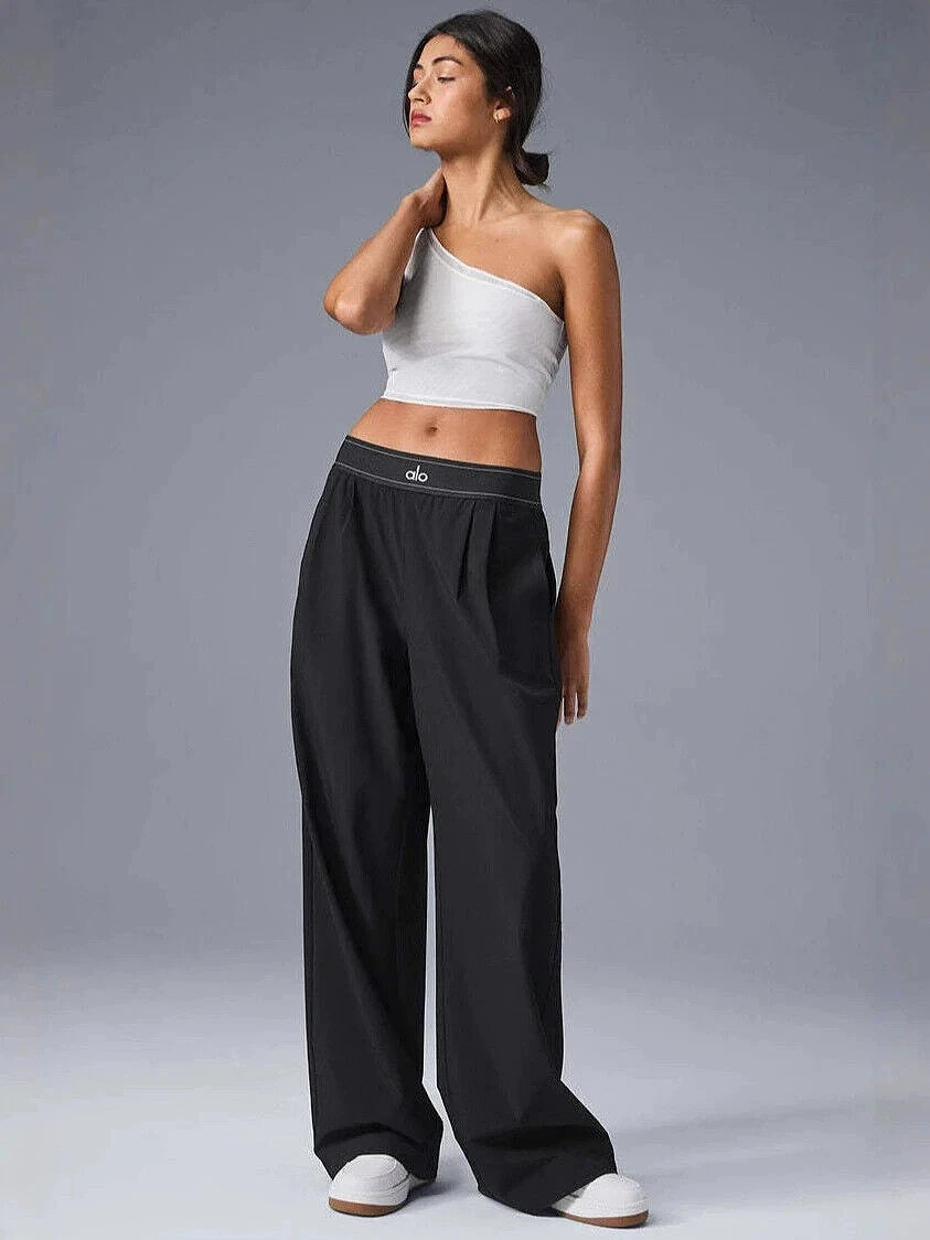 AIo Yoga Women’s Low-Rise Straight-Leg Wide-Leg Pants