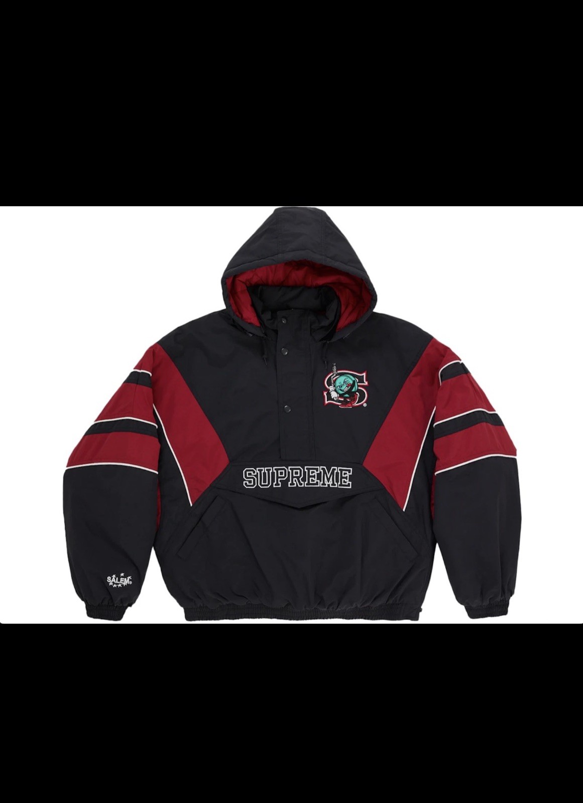 Supreme SALEM Half Zip Stadium Jacket Size M