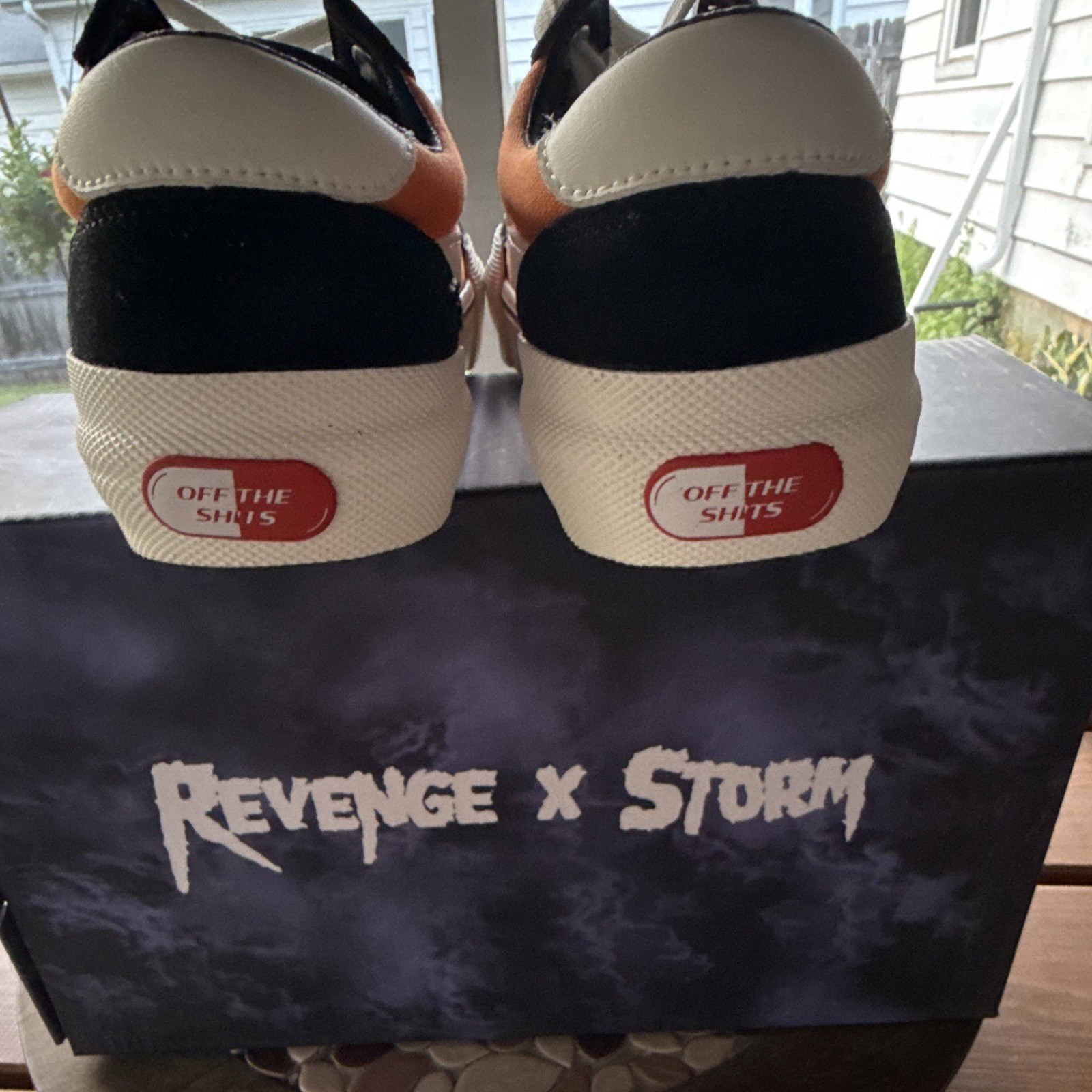 Revenge x Storm Vol.2 Orange Black White Colorblock Canvas Lace-Up Sneakers 5