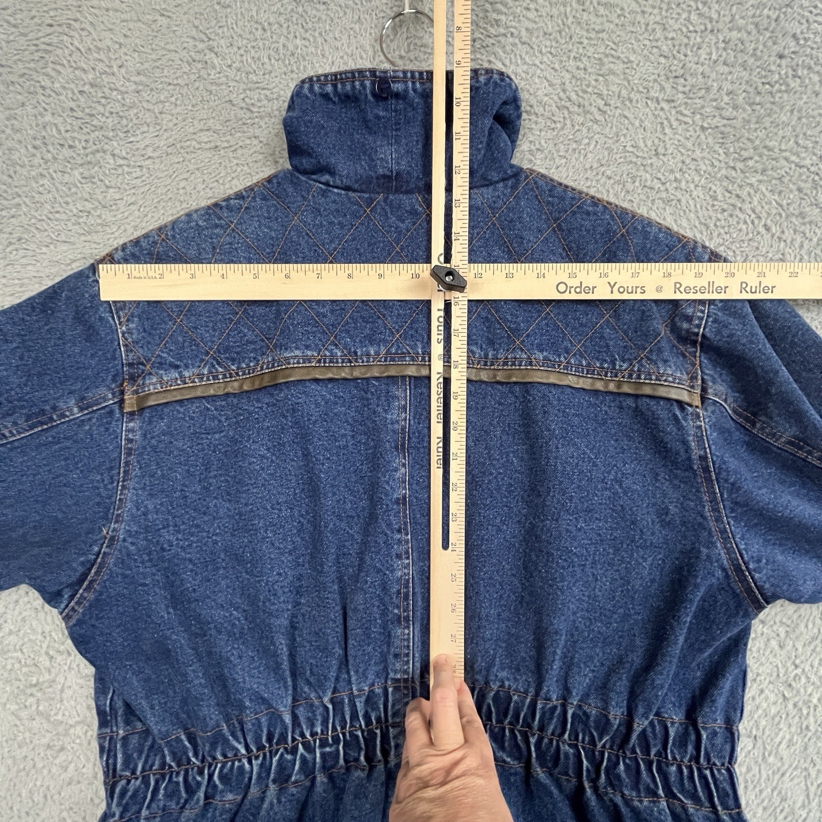 Vintage Retro Denim Jacket Womens Medium Oversized Western Ranchwear Chore 90s