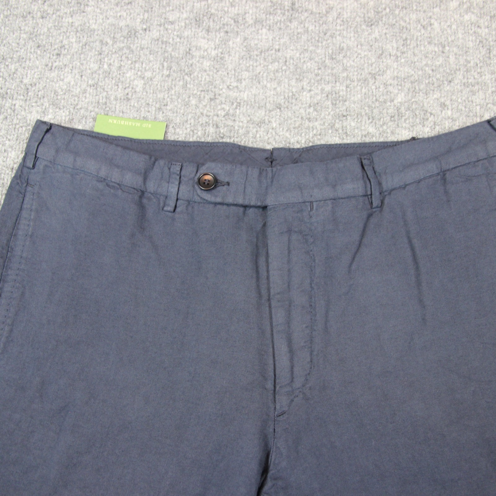 Sid Mashburn Pants Men’s 34X36 Blue Unhemmed Garment Dyed Sport Trousers *FLAW