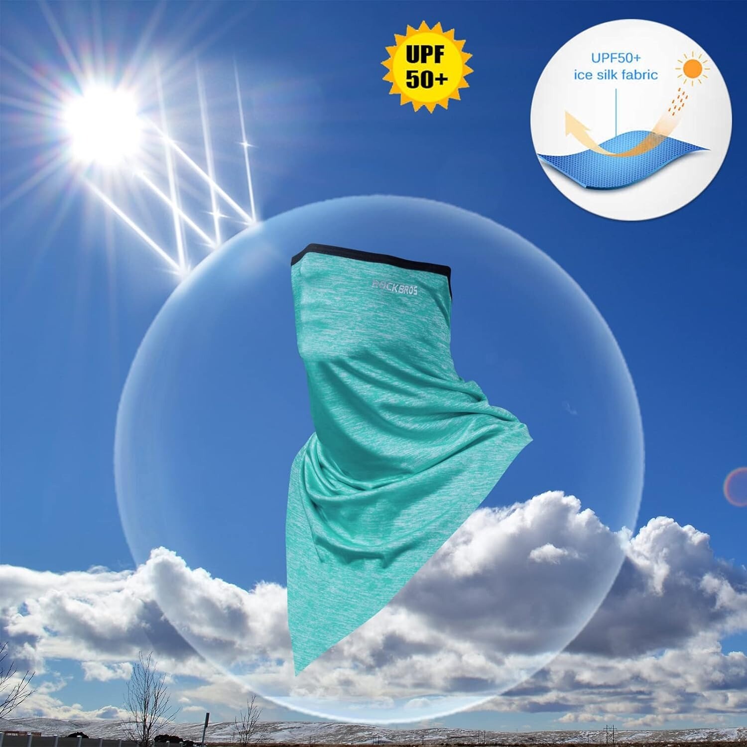 Cooling Neck Gaiter Half Face Mask Cover Scarf Hat Sun UV Protection Bandana US