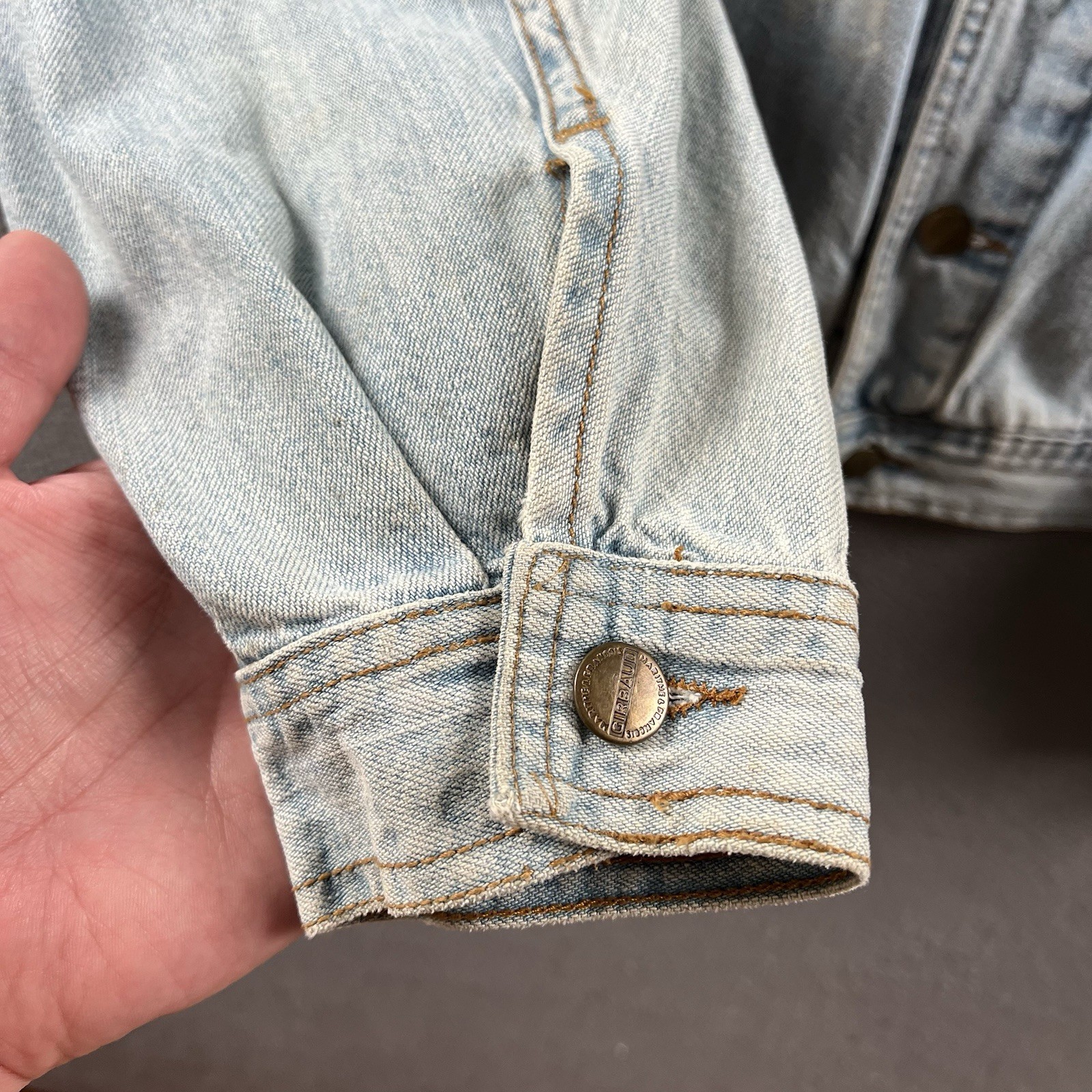 Marithe Francois Girbaud Jacket Mens Small Denim Trucker Light Wash 90s Vintage