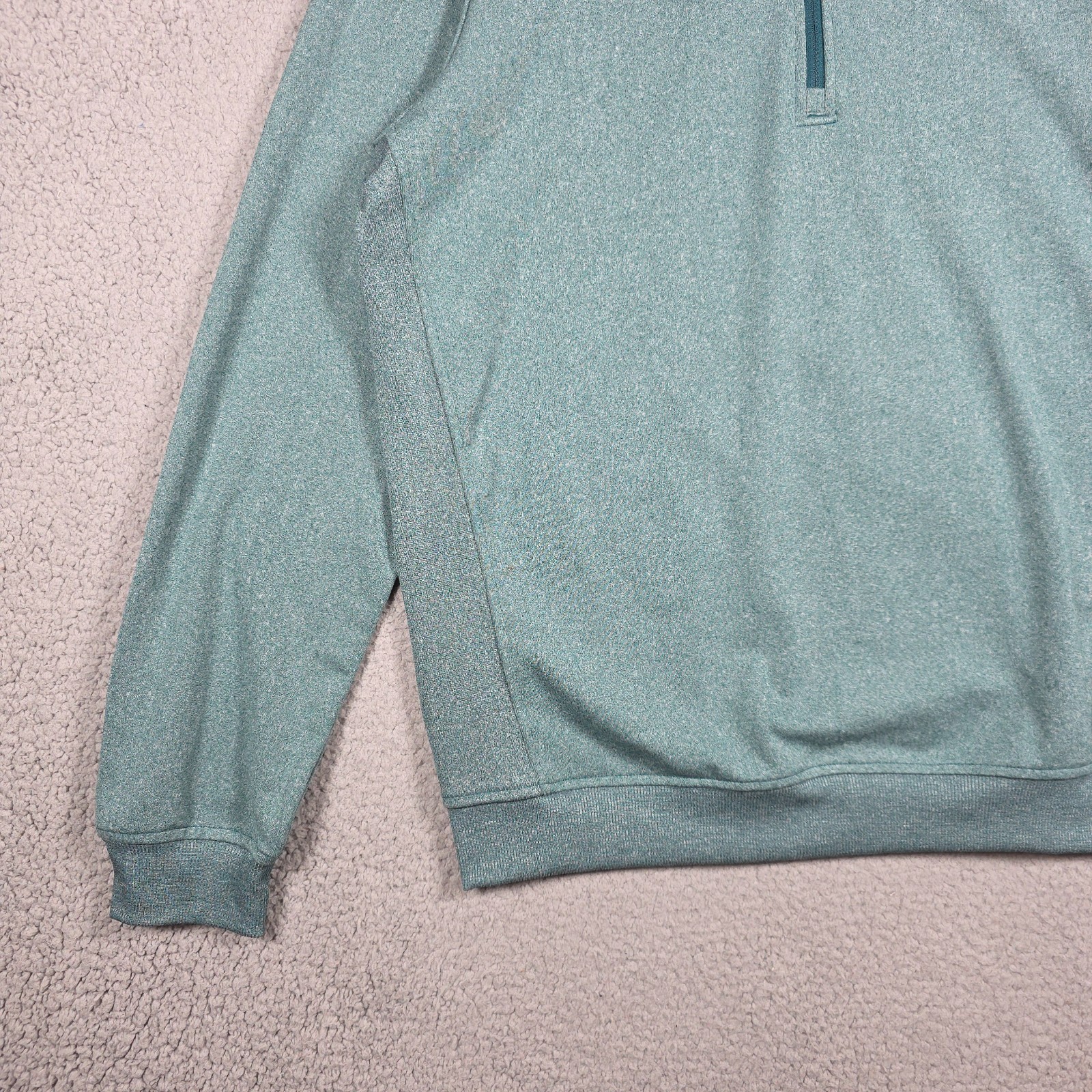 Adidas Golf Pullover Medium Hazel Blue 1/2 Zip Performance Stretch Lightweight