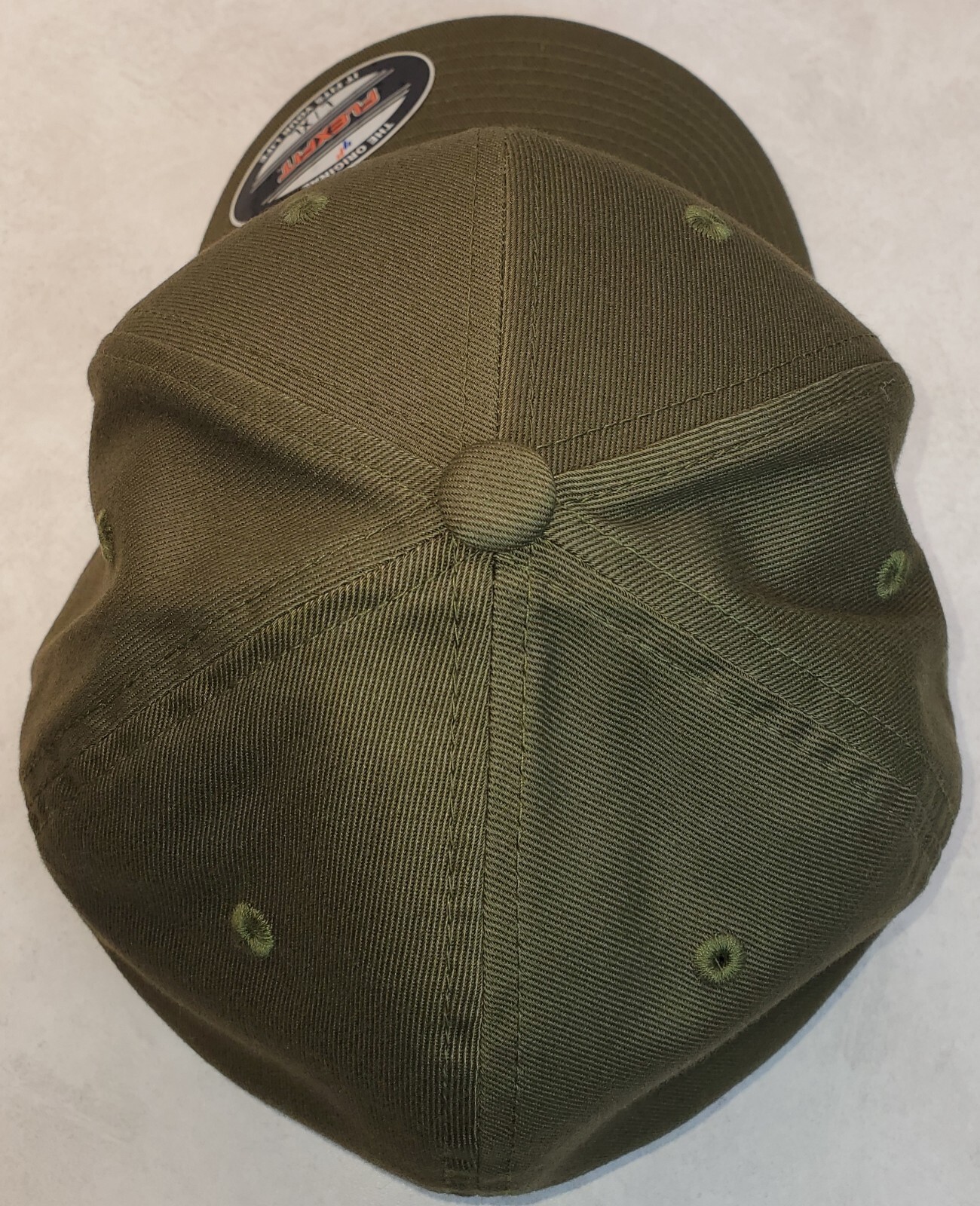 JEEP Patch on Flexfit 6277 Hat / Olive Green – L/XL 7 1/8″ – 7 5/8″