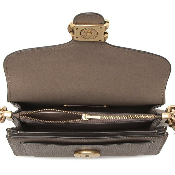 COACH Tabby Shoulder Bag 20 Leather Crossbody B4 Darkstone CY201 size Small