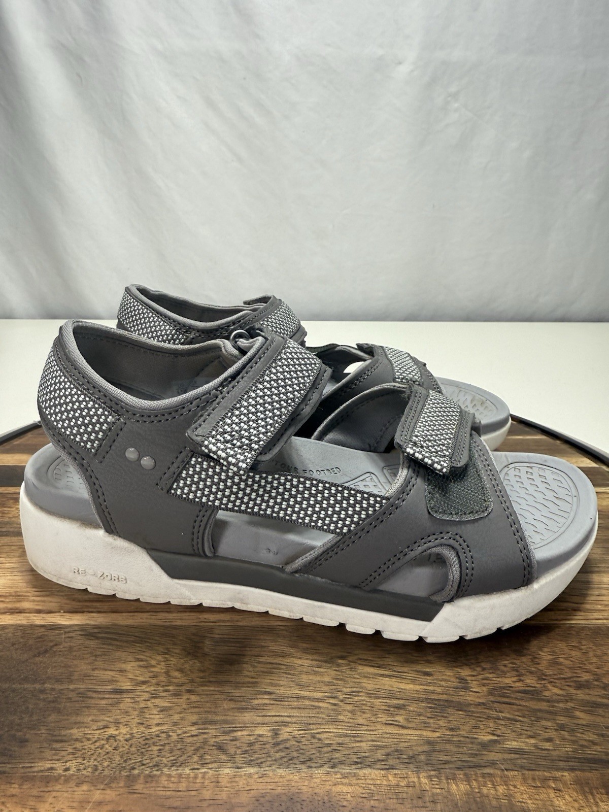 Ryka Women’s Size 6.5 W Elastic Gore Sport Sandals Rosline Charcoal