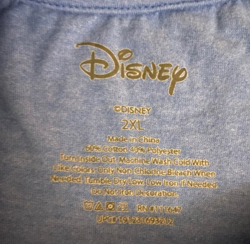Disney The Lion King HAKUNA MATATA Pumbaa & Timon Pocket T-Shirt Men’s 2XL Blue