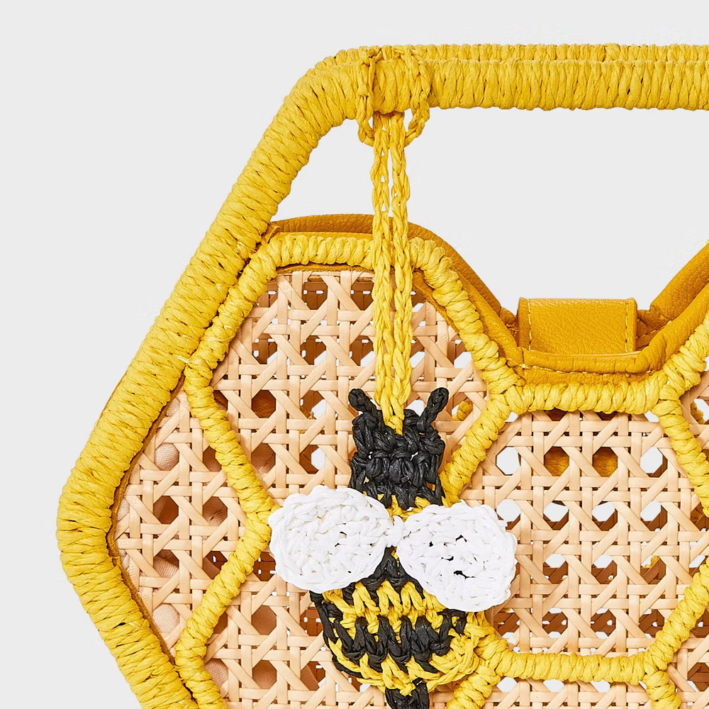 Straw Caning Honey Comb Clutch – A New Day Natural