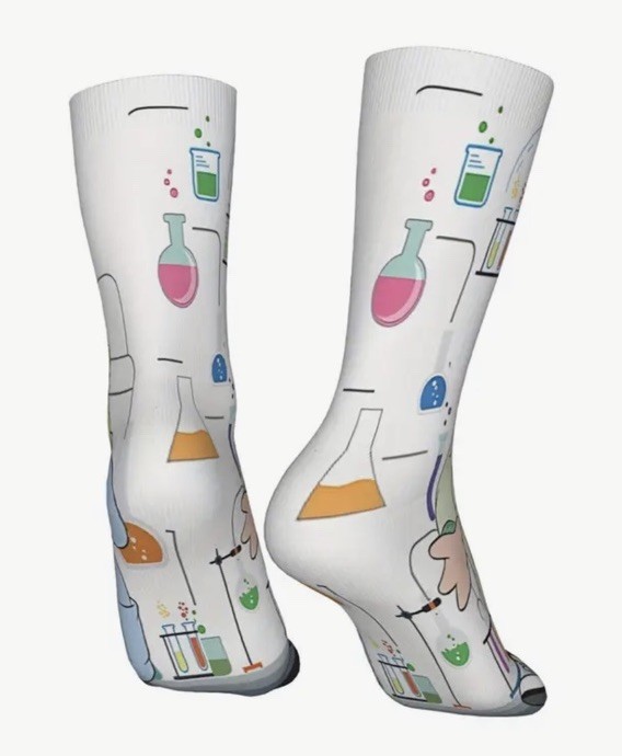 Dr Bunsen & Beaker Muppets Character Novelty Socks L One Size Unisex