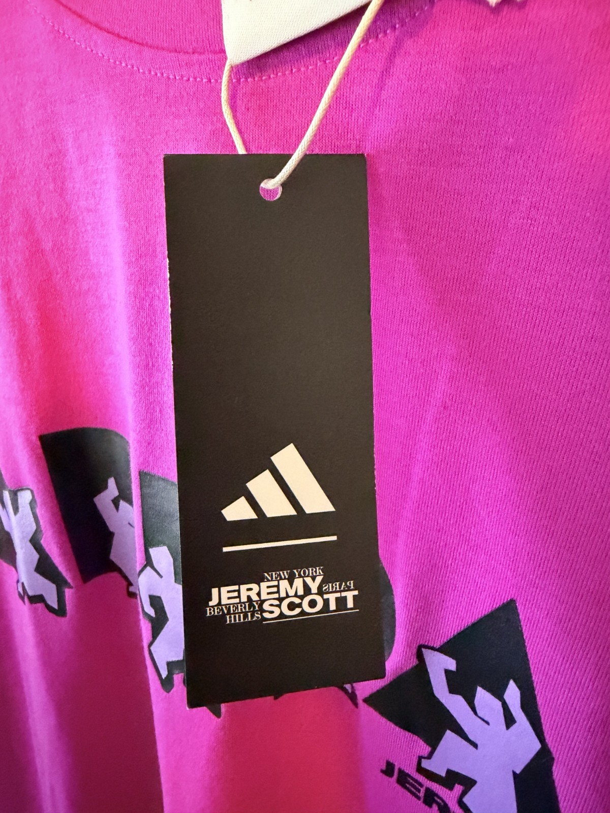 adidas Jeremy Scott Graphic Climacool T-Shirt Pink Men’s Size Medium JL7619