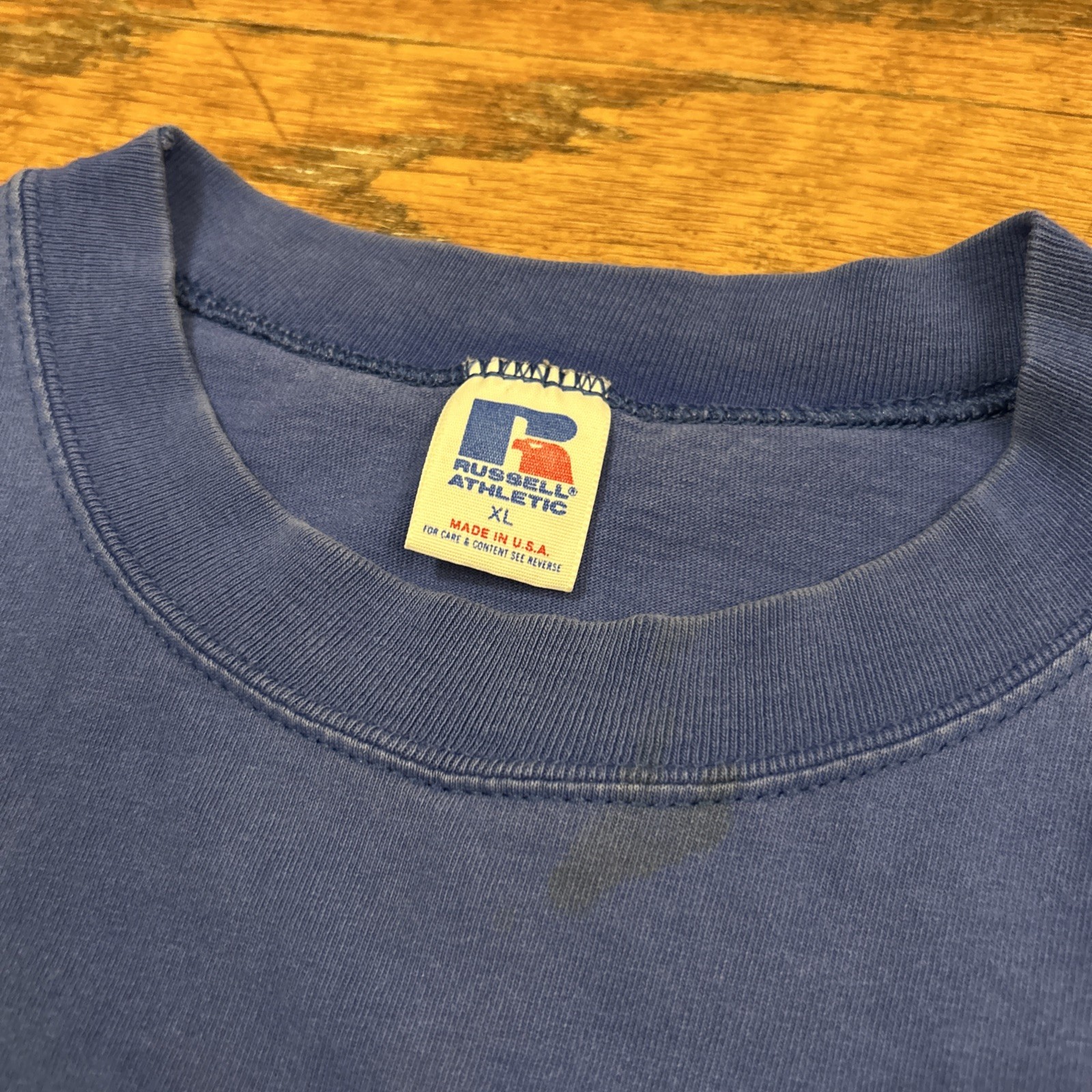 Vintage 90s Russell Athletic Blue Seattle Seahawks T Shirt Size XL USA