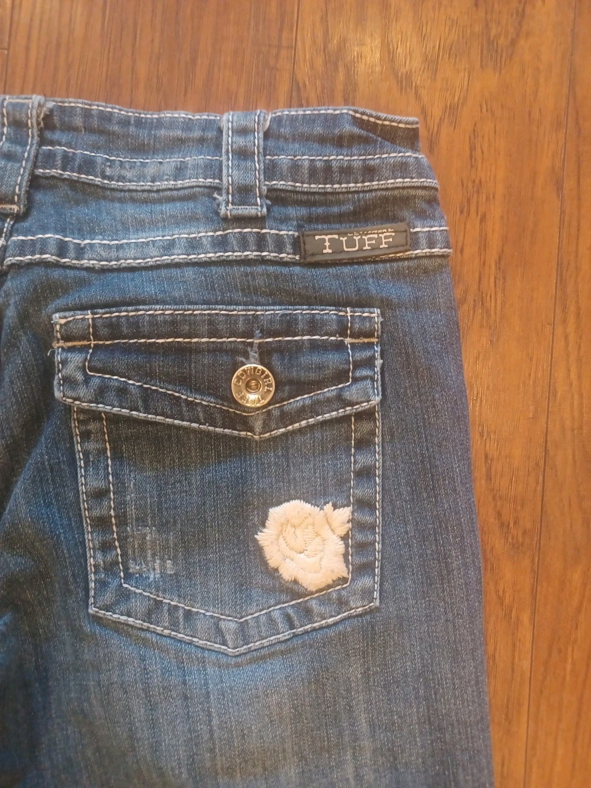 🤍🌹✝️🤍COWGIRL TUFF ROSES & TRUTH BOOTCUT JEANS 28×36