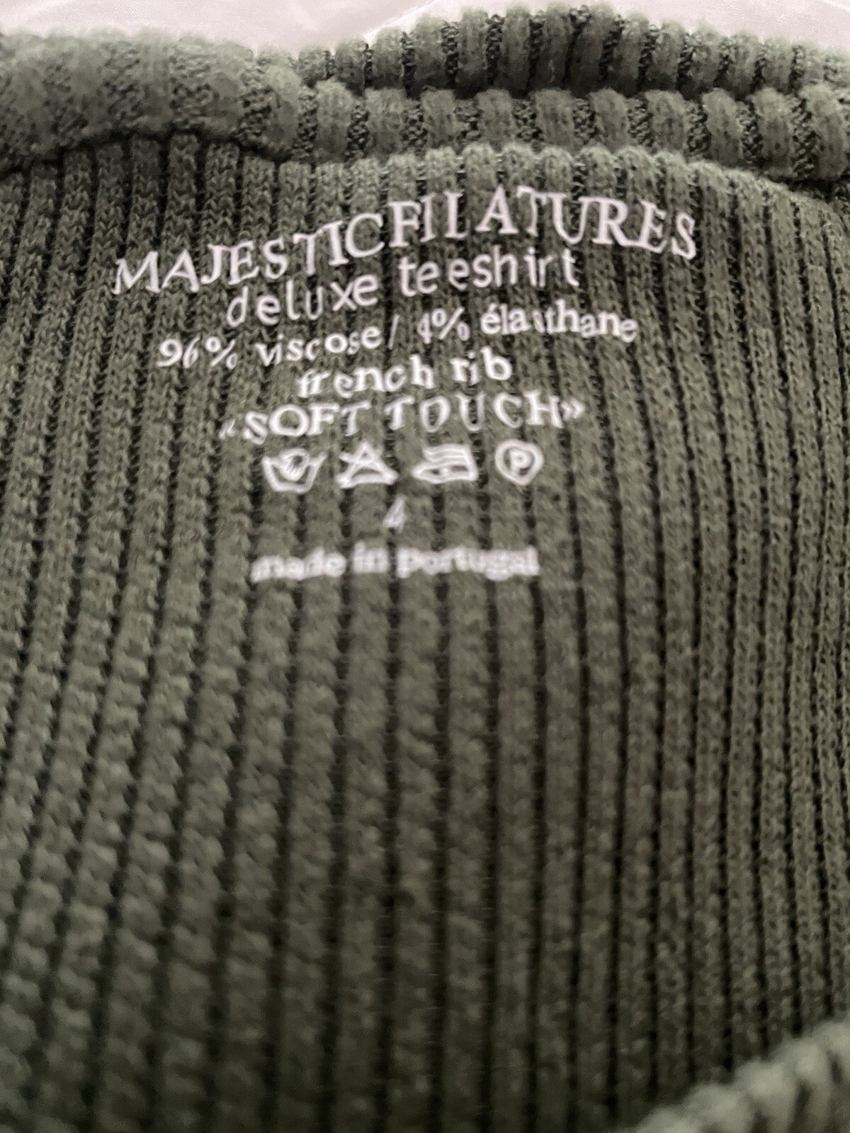 Majestic Filatures Green Rib Top Women’s X-large