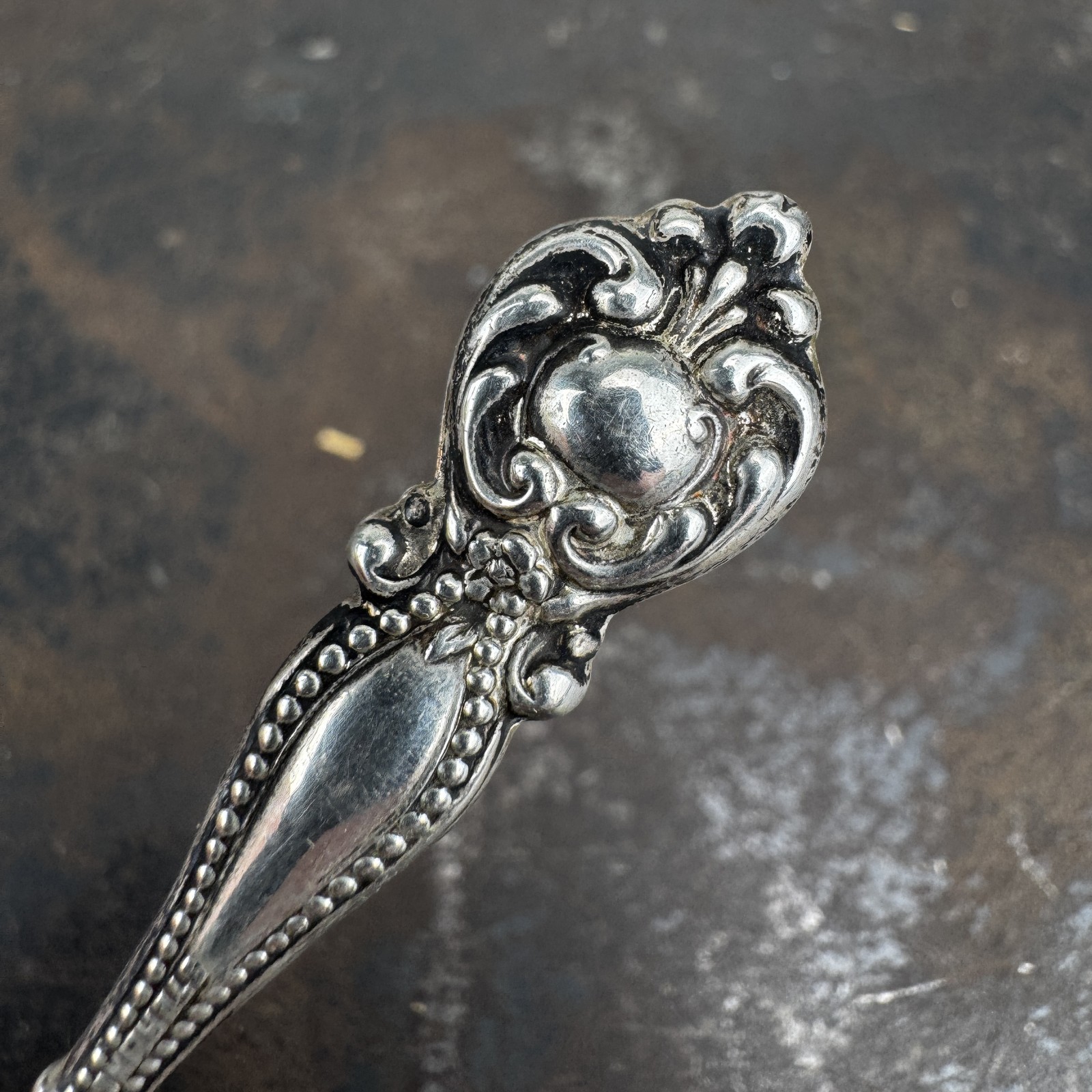 Vtg BUTTON HOOK Tool – Sterling Silver – 3.5″ Long – 4.53 Grams