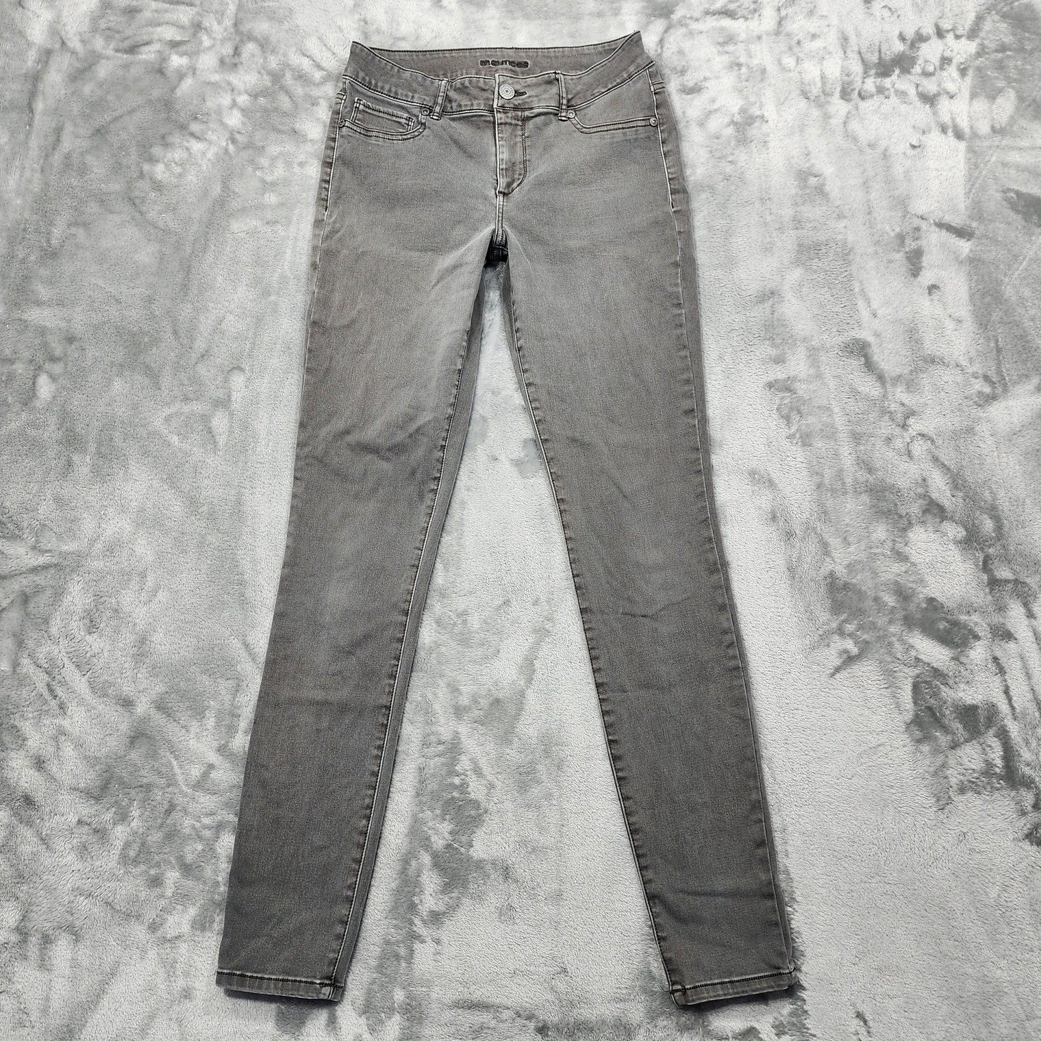 Maurices Jeans Womens M-L Gray Low Rise Skinny Jegging Stretch Denim Casual