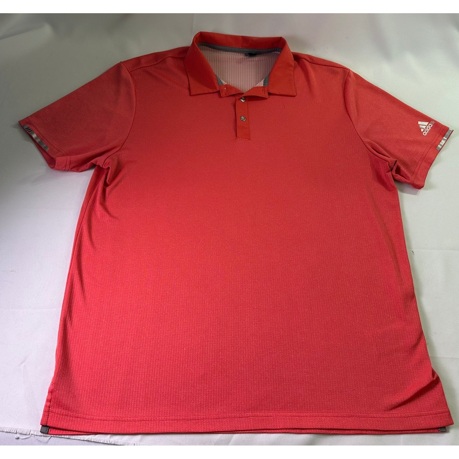 Adidas Ultimate365 HEAT.RDY Polo Shirt Solar Orange Red Men’s XL Golf Textured