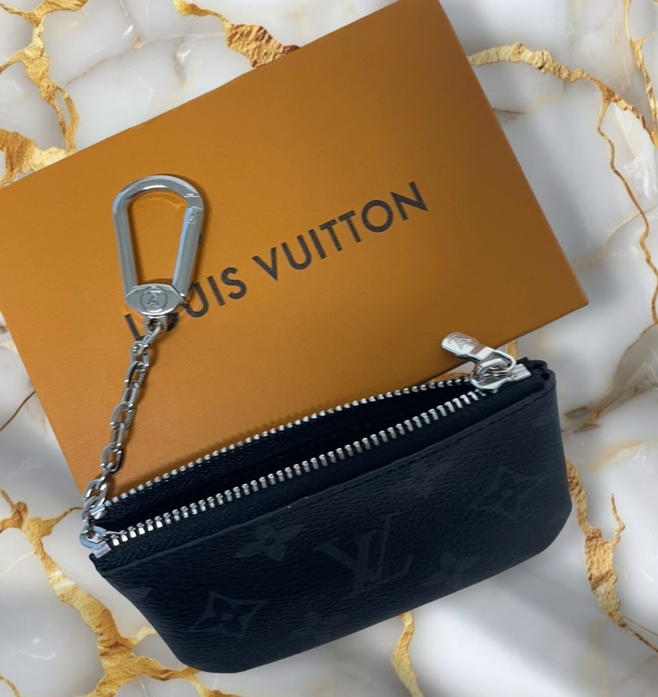 Louis Vuitton Monogram Key Pouch / Pochette Clés Coin Purse Black