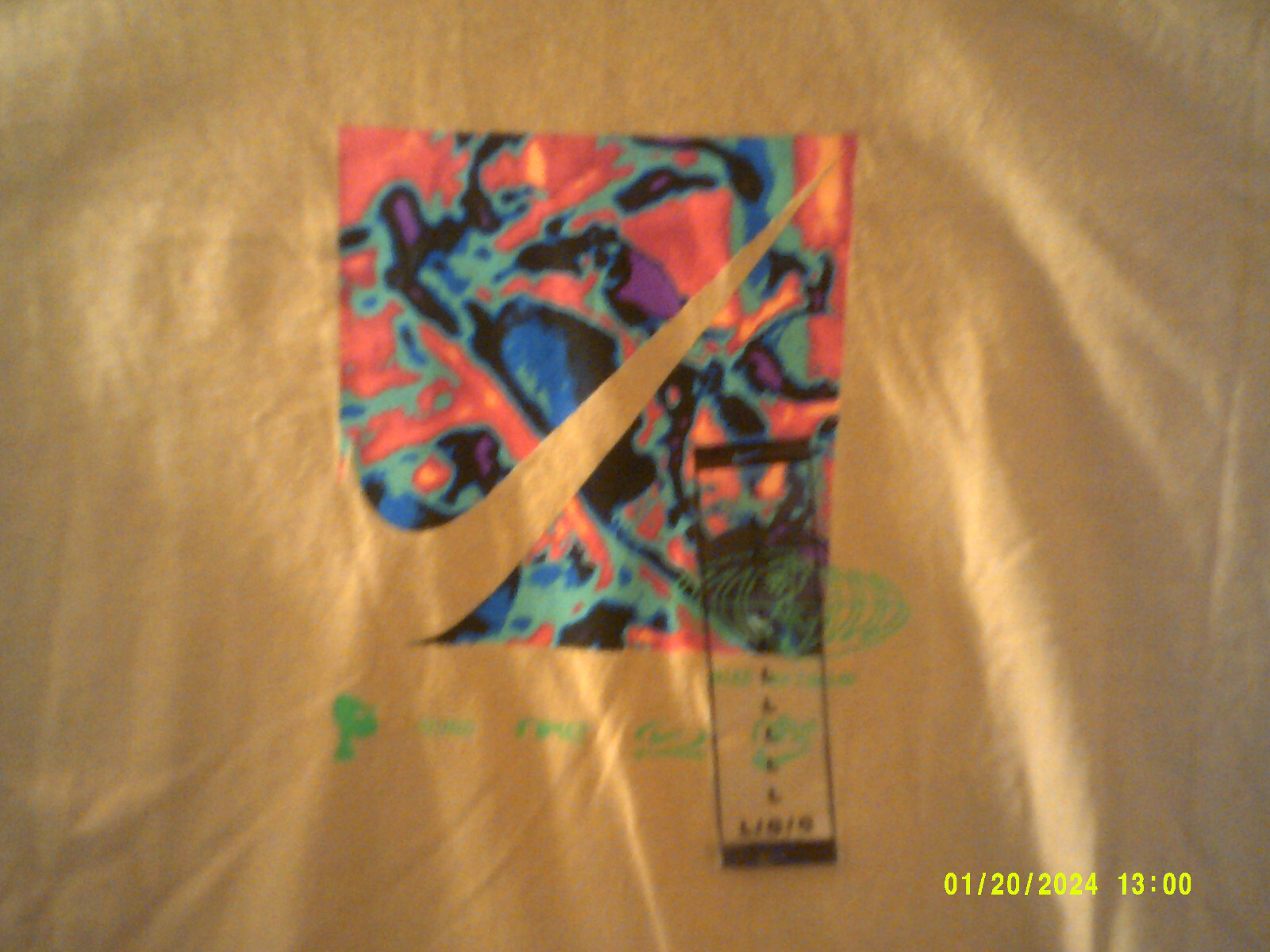 NEW NIKE TRAINING “Heat Map Tee” MEN’S MUSTARD MULTI-COLOR T -SHIRT L BV1997-74P
