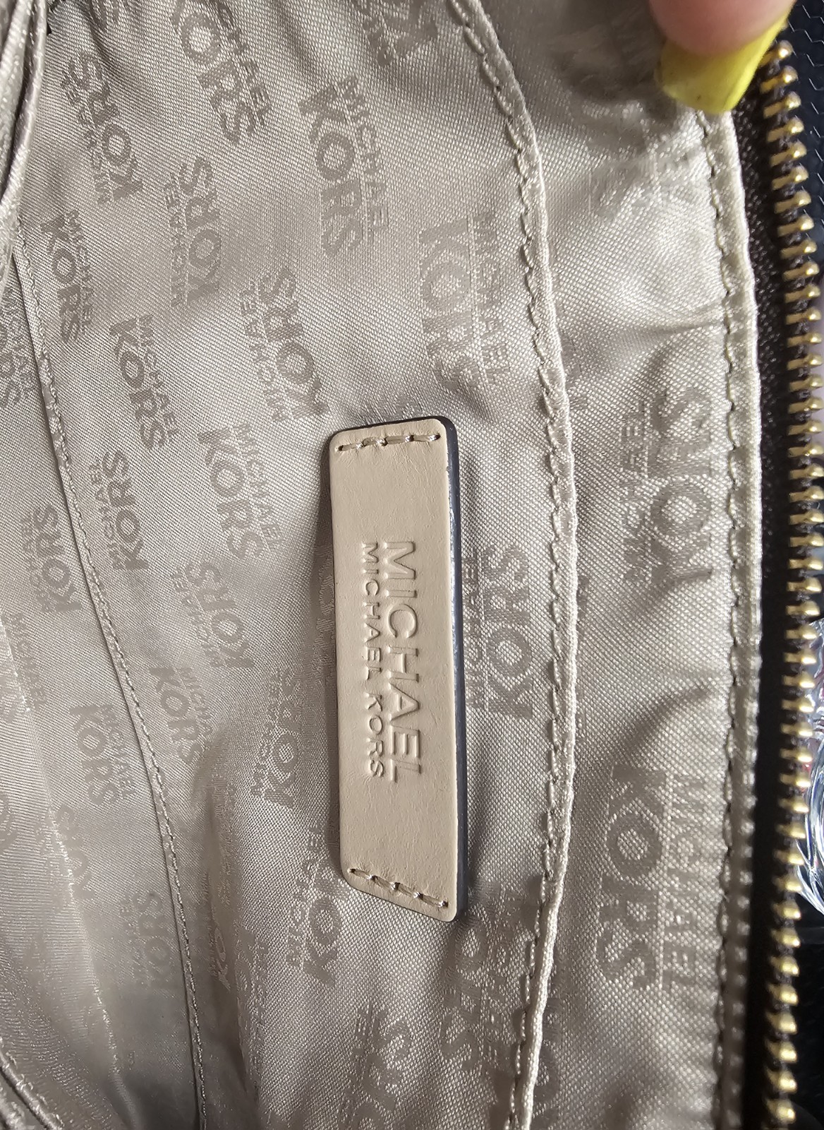 Michael Kors Dark Brown Monogram Clutch LARGE