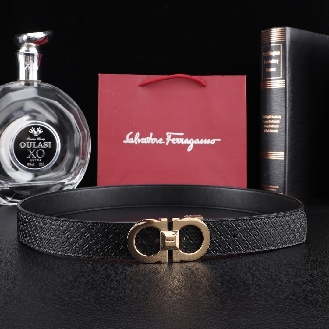 Italian Made Ferragamo Belt Gift Width:3.5cm/1.37in