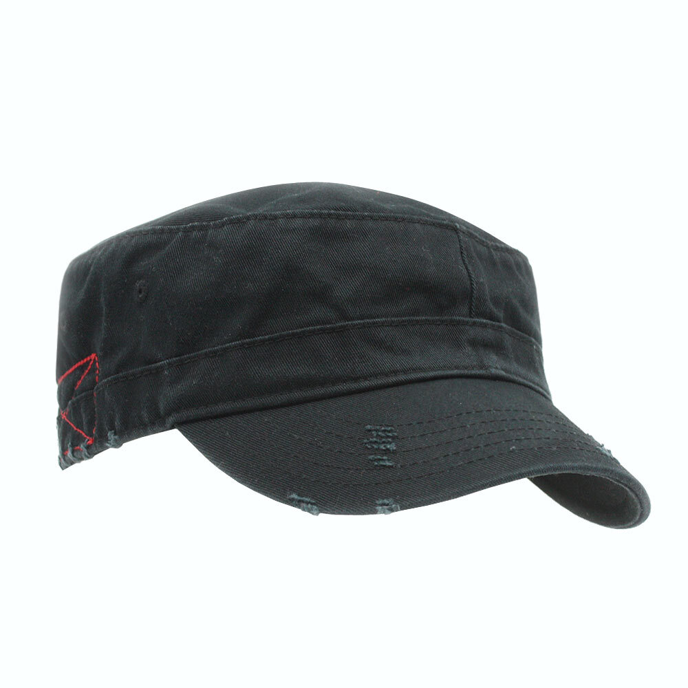 NEW Washed Cadet Cotton Twill Adjustable Military Radar Cap Black Camo Gray