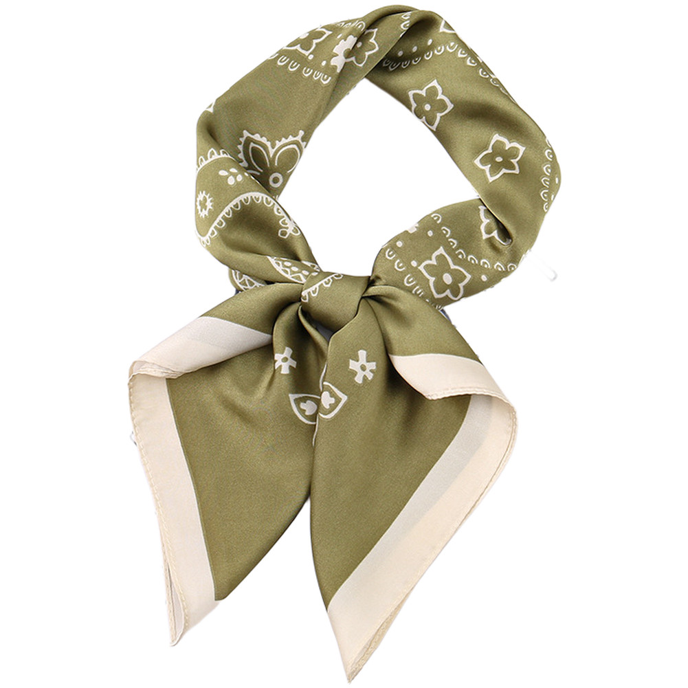 For Neck Cashew Flower Scarf Square Neckerchief Soft Smooth Feel Lightweight 45G