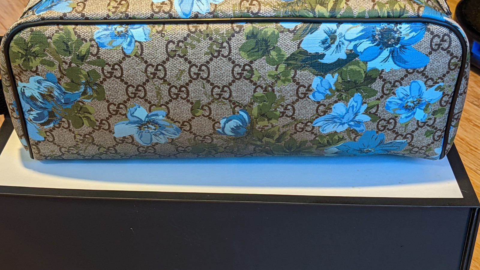 Gucci GG Blooms Backpack Bird Flower Supreme Beige Green (419584K)