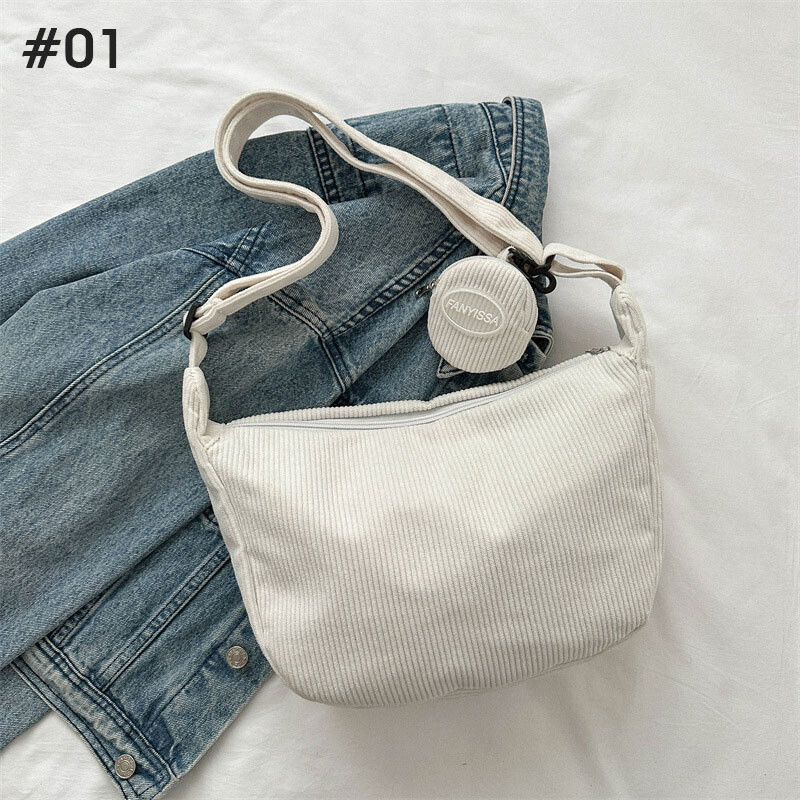 Lady Multi-pockets Half Moon Bag Large Capacity Crossbody Designer Shoulder Bags