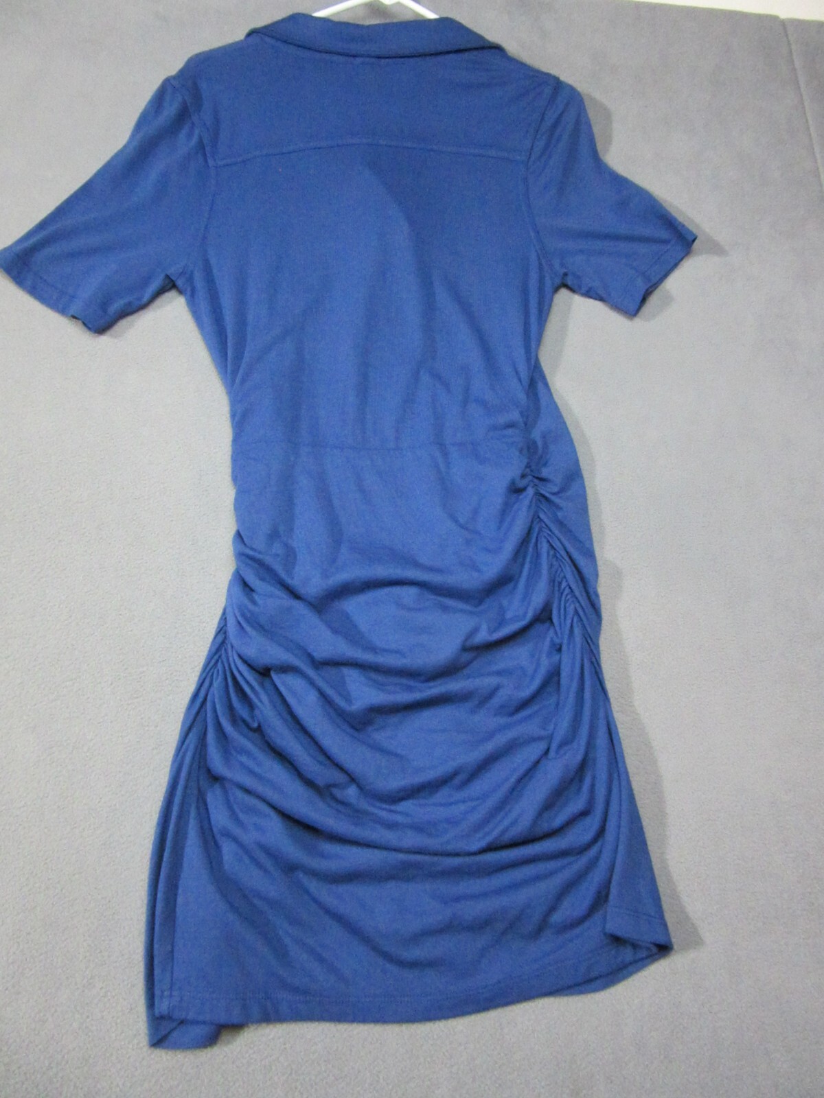 Monrow Dress Womens Small Blue Knit Wrap Super Soft Shirred Surplice Neck New