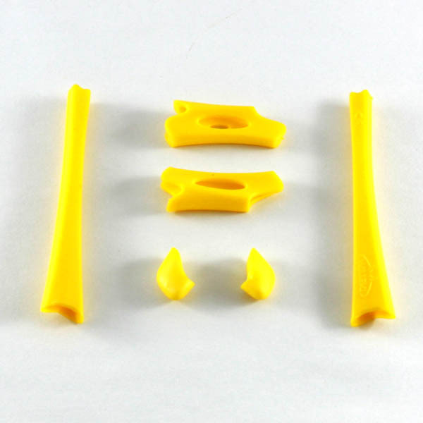 New Walleva Yellow Lower And Upper Earsocks/Nosepads For Oakley Flak Jacket /XLJ