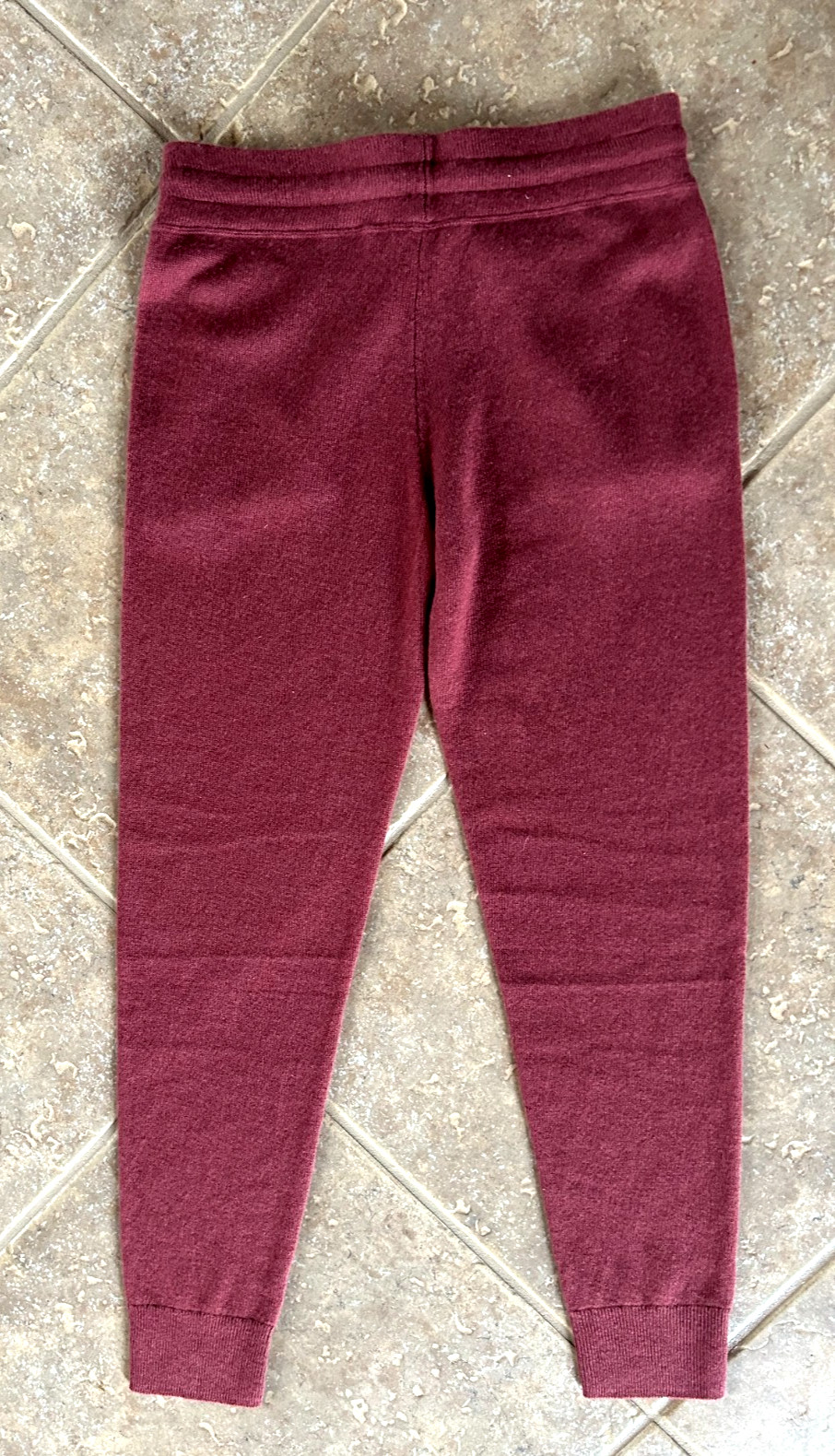 Van Winkle & Co Cashmere Drawstring Tie Lounge Pants Sz S Rosewood $138 NWT