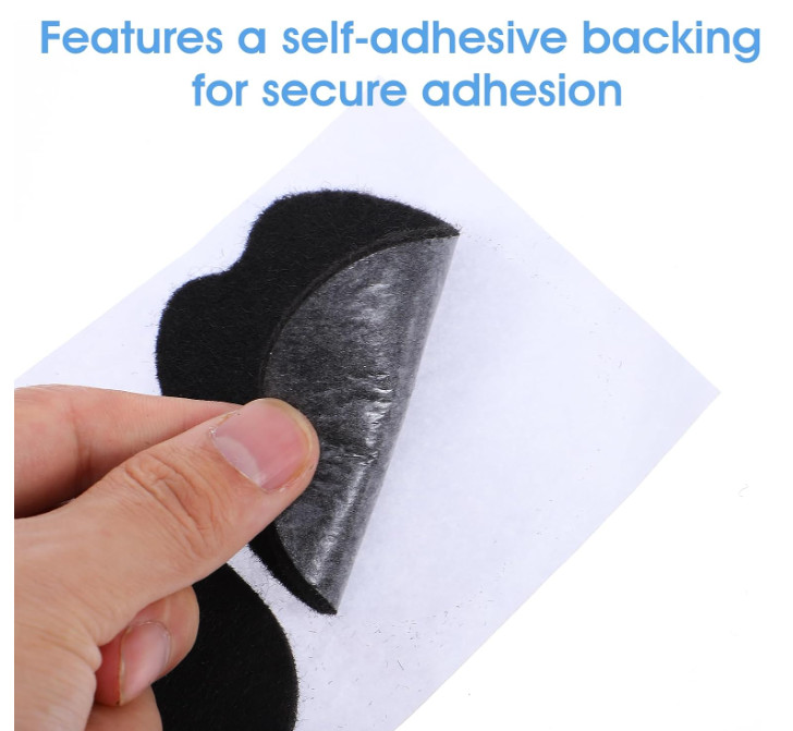 6 Pairs Felt Tongue Pads Cushion for Shoes, Soft Self-Adhesive Tongue Pads for S