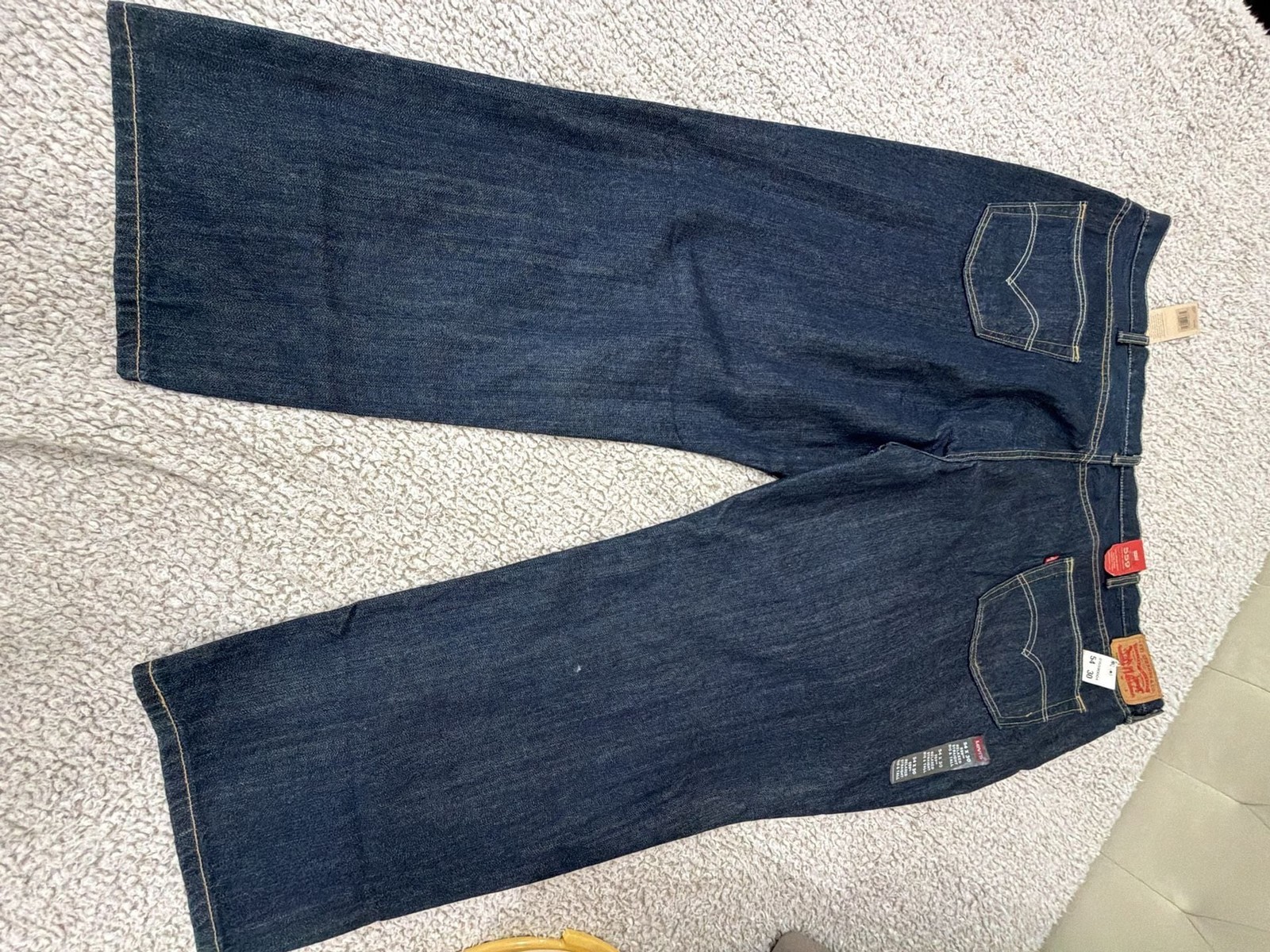 Levi’s 559 Relaxed Straight Fit Big & Tall Jeans, Dark Wash, 54×30. NWT