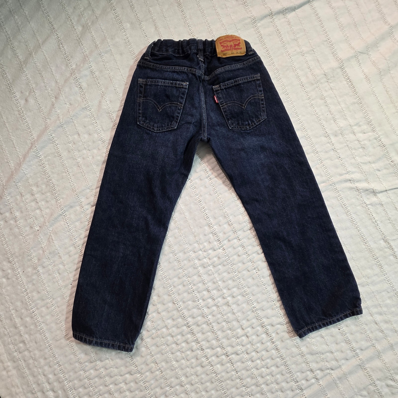 Levi’s 505 Regular Boys Jeans Dark Wash Size 8 REG W24 L22