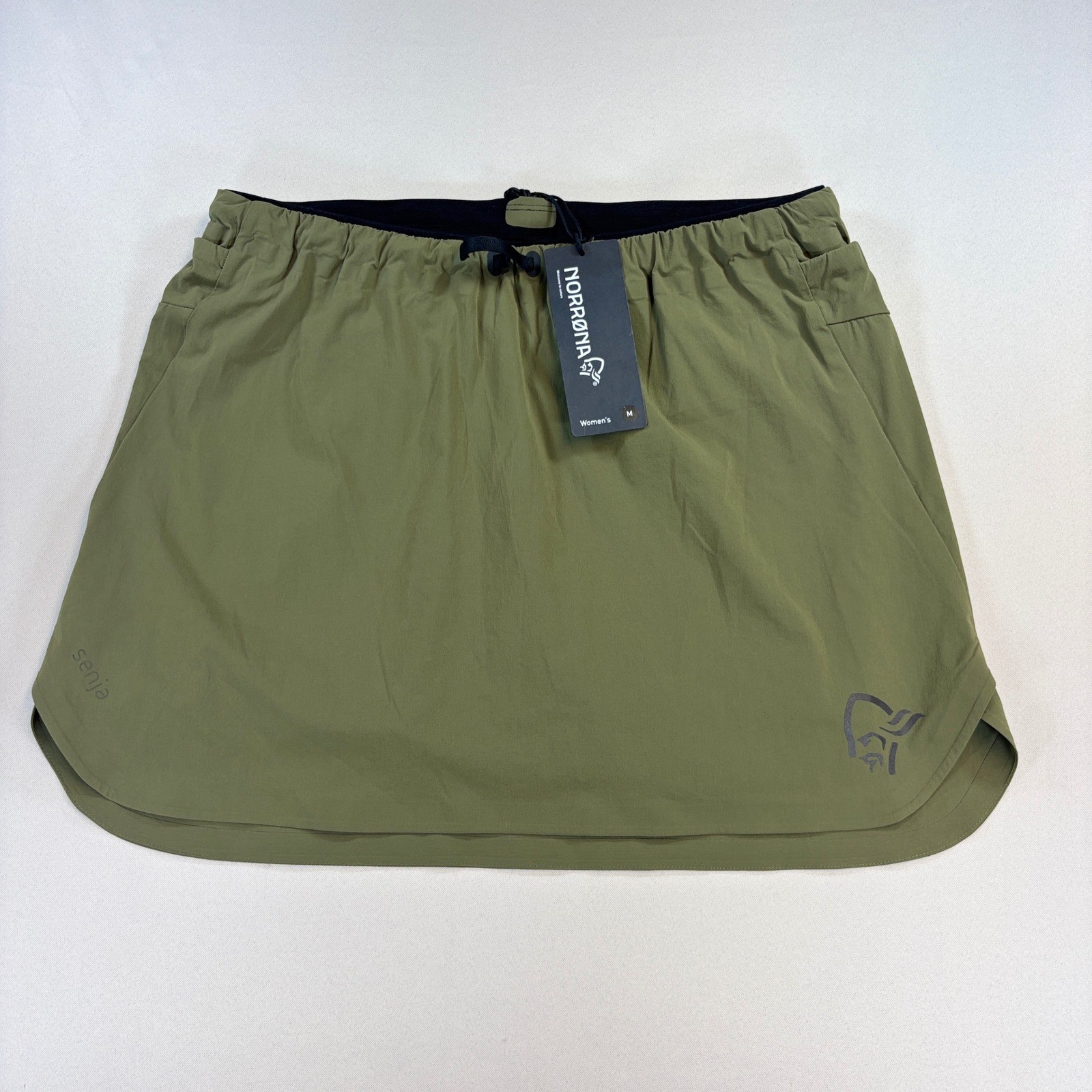 NEW Norrøna Senja Skort Women M Olive Green Trail Running Hiking Sample Active