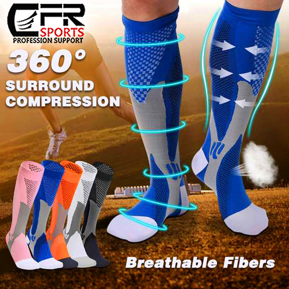 Compression Socks Pain Relief Calf Leg Foot Fatigue Support Stocking Men&Women
