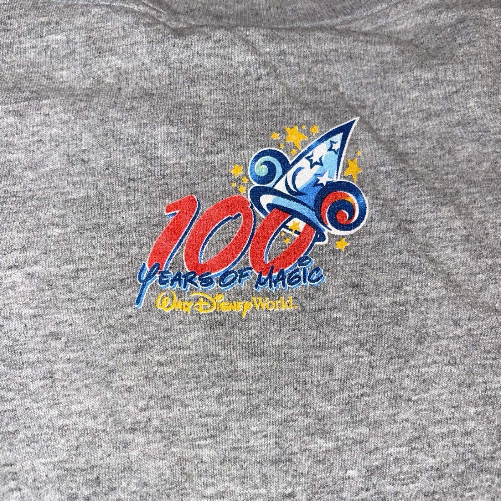 Vintage 2001 Walt Disney World 100 Years Of Magic TShirt Fantasia Hat Kids Large