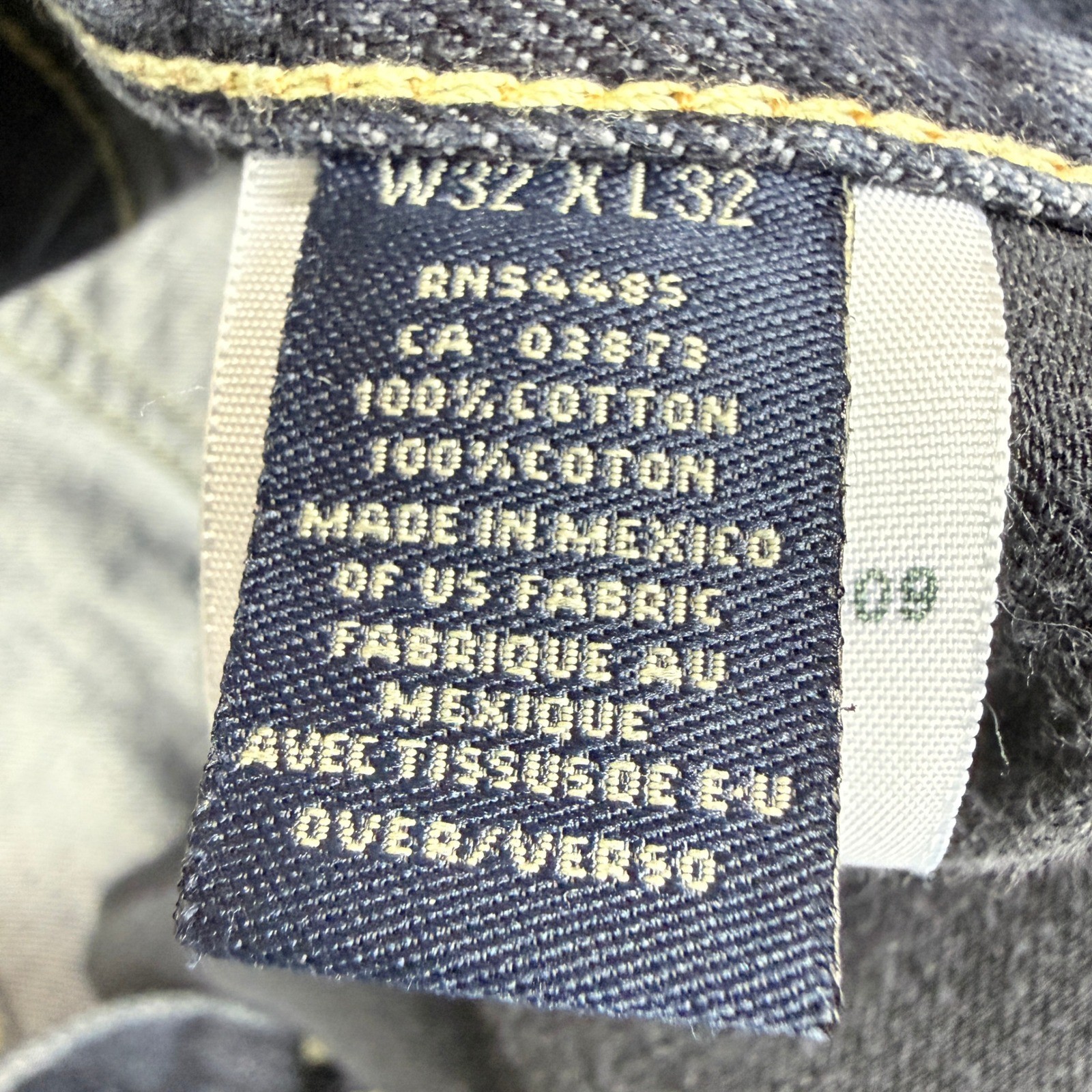 American Eagle Jeans Mens 32×32 Blue Straight Button Fly Y2K Rugged Workwear