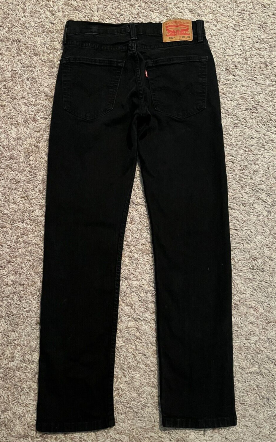 EUC Levi’s 502 Jeans BLACK Regular Tapered Men tag=30×32 (MEASURED 28×29) (9257)