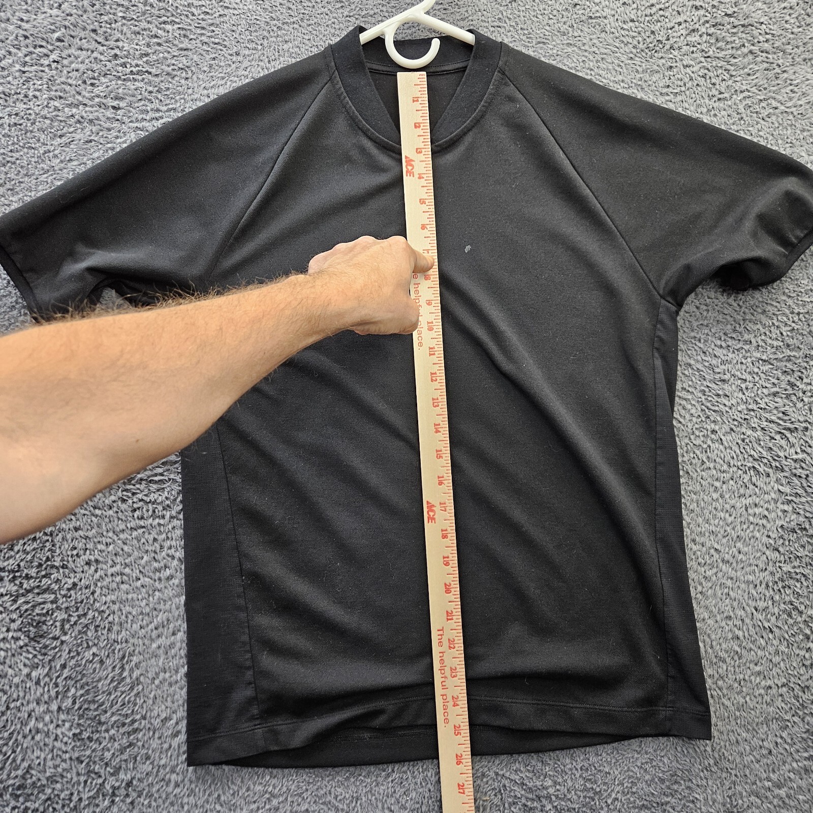 UNIQLO X Theory Dry-Ex Zip Polo Shirt Black Knit Medium *Small Stain