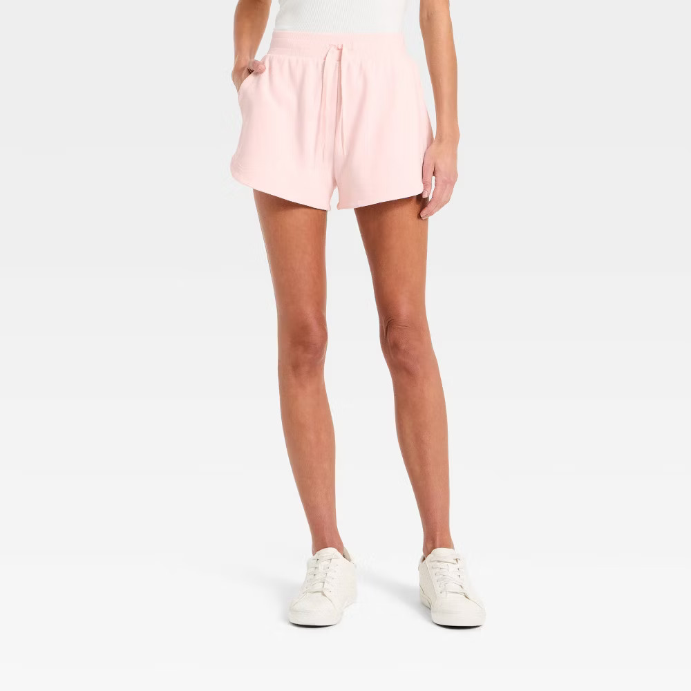 Women Active Comfort French Terry High-Rise Shorts 2.5″ – All In Motion