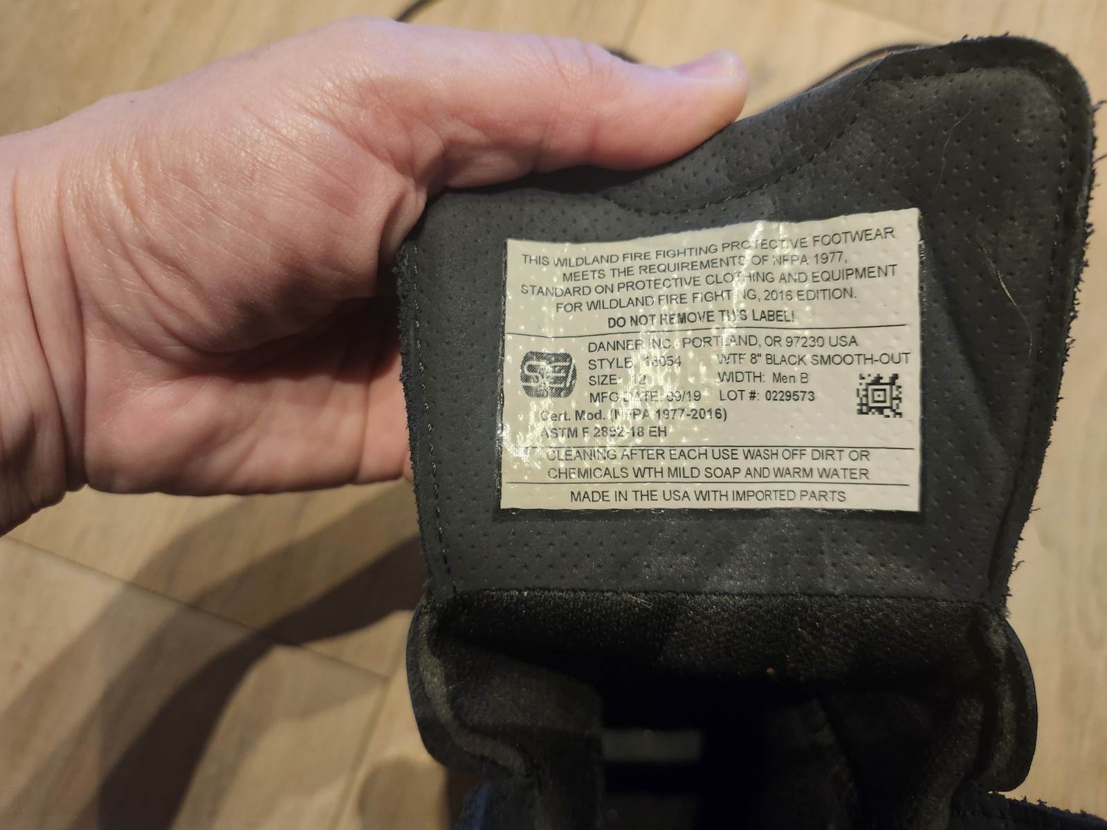 Danner 18054 Wildland Tactical Boot Size 12