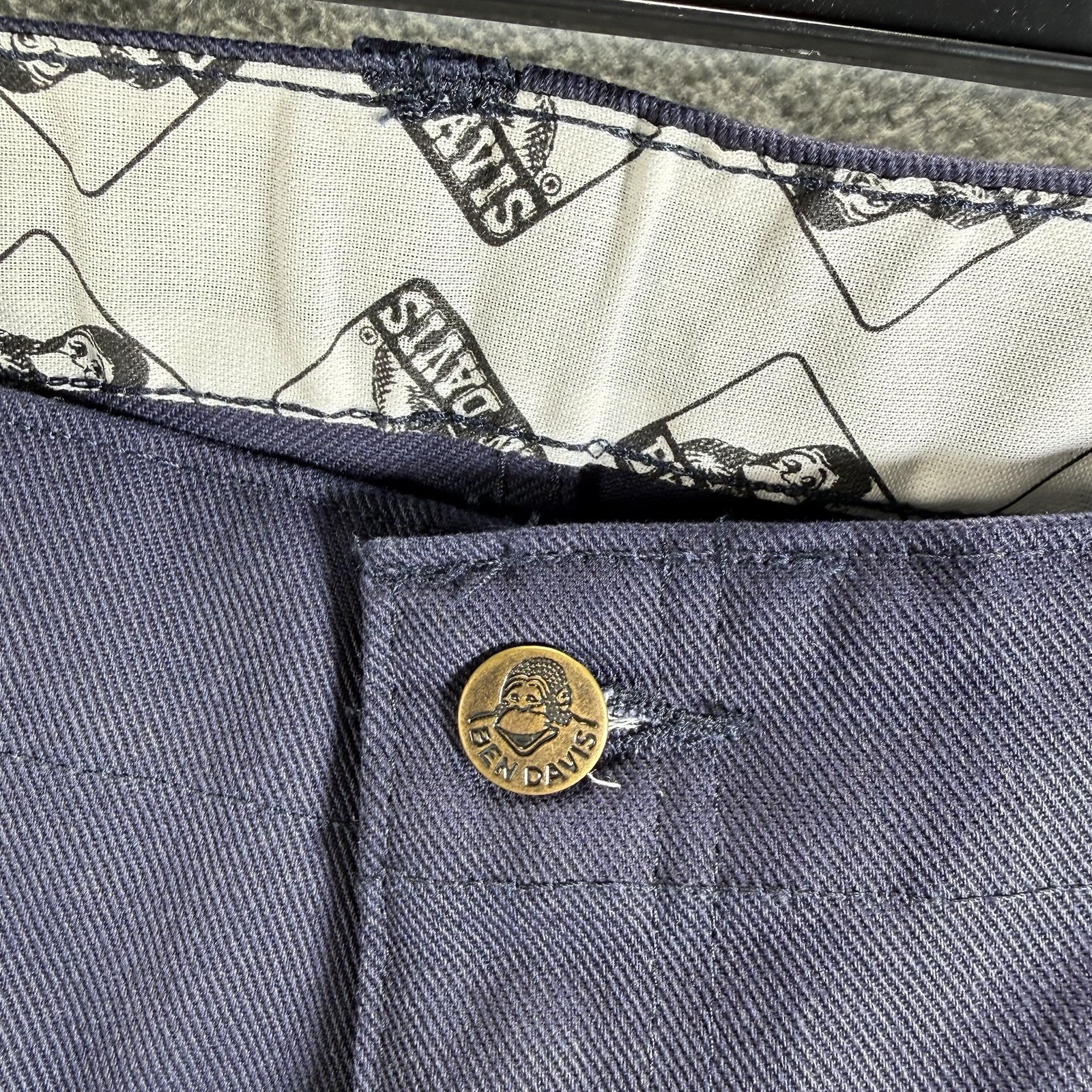 Ben Davis Men’s Original Ben’s Work Pants Blue Size 36 Heavy Duty Twill Vintage