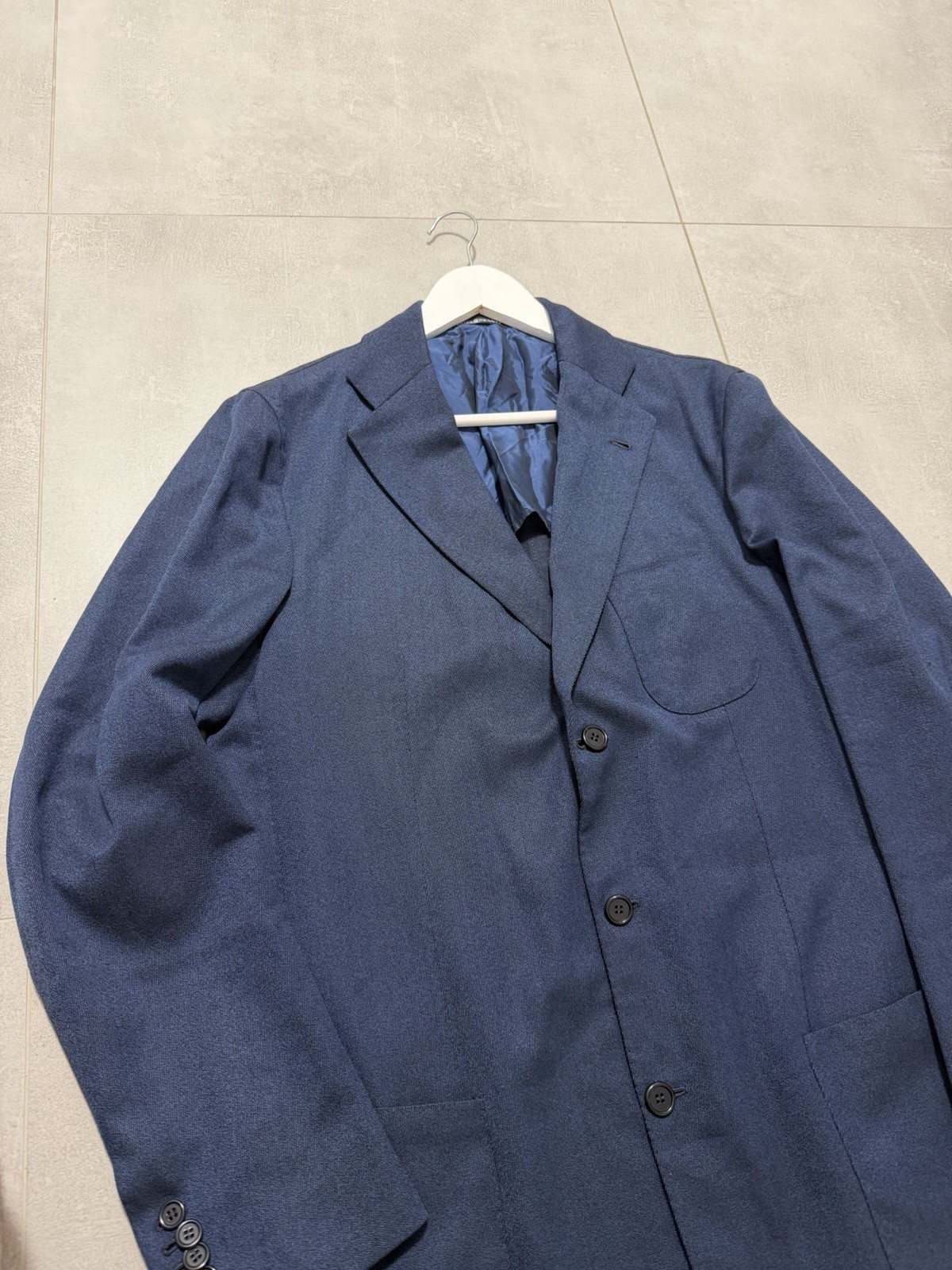 Orazio Luciano – Napoletana Custom Made Blazer Jacket Navy Blue Size 54 Italy