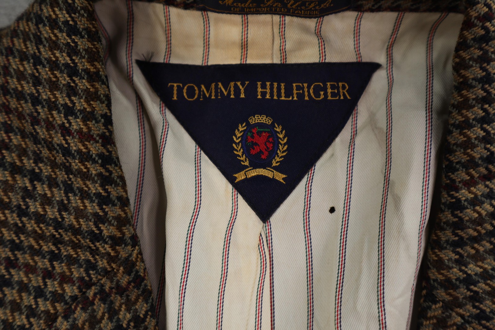 Tommy Hilfiger Sport Coat Men’s Medium Hounds Tooth Tweed 3 Button Notch Lapel