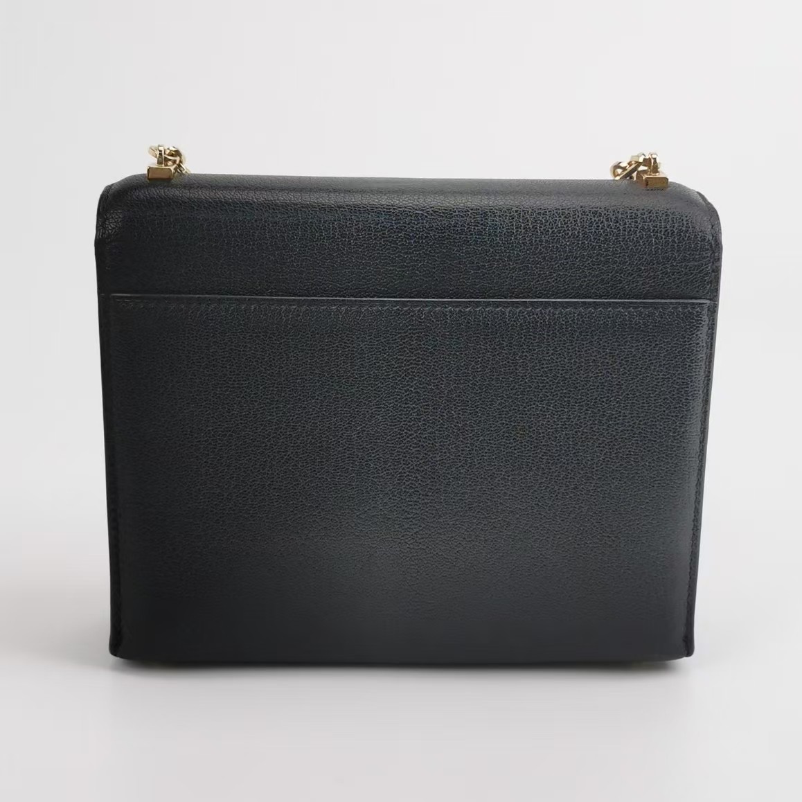 Hermes Verrou Mini 17 Chevre Mysore Black 89 Noir Permabrass Gold Hardware Auth