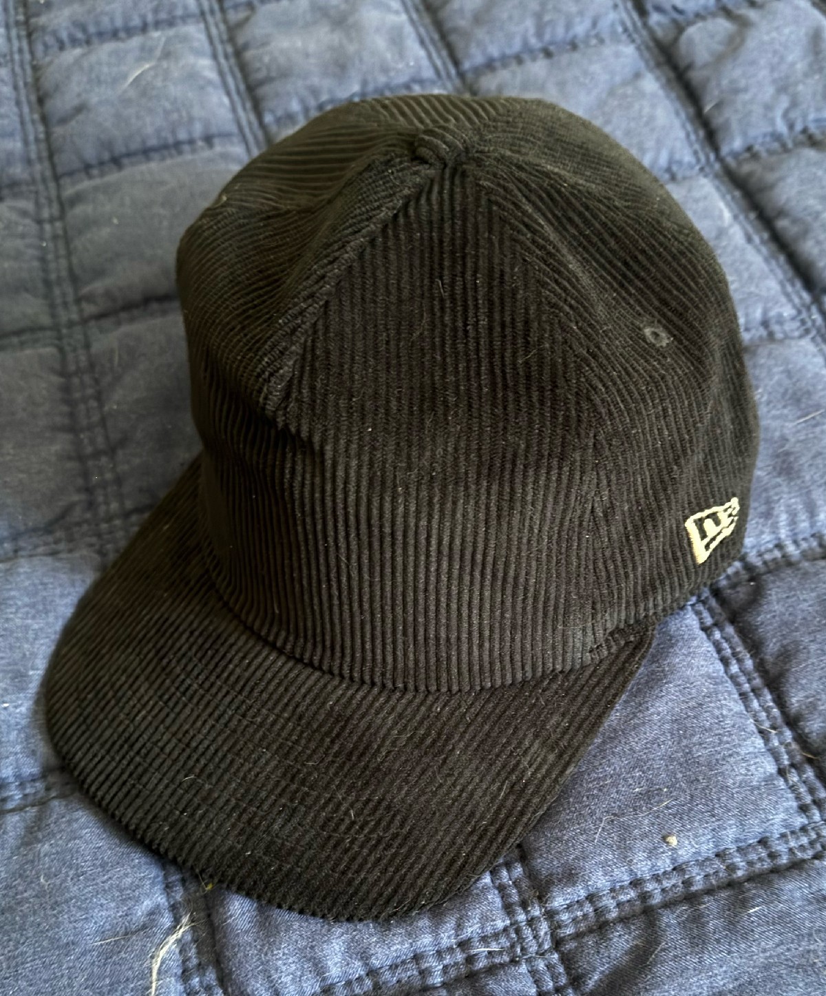 New Era Cap Corduroy Black 19TWENTY Adjustable – Men’s Blank – No Logos