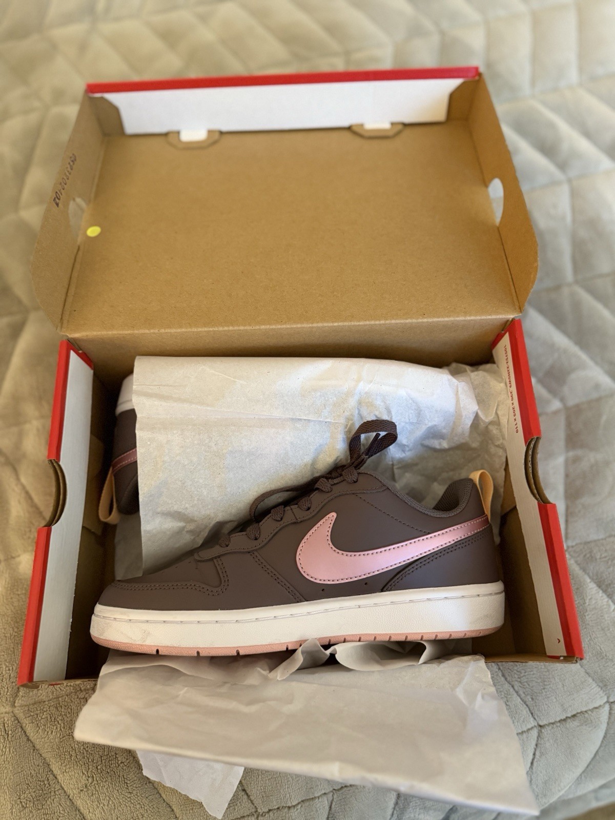 NIKE COURT BOROUGH LOW 2 GS Violet/Pink Kids Shoes BQ5448-200. #C3